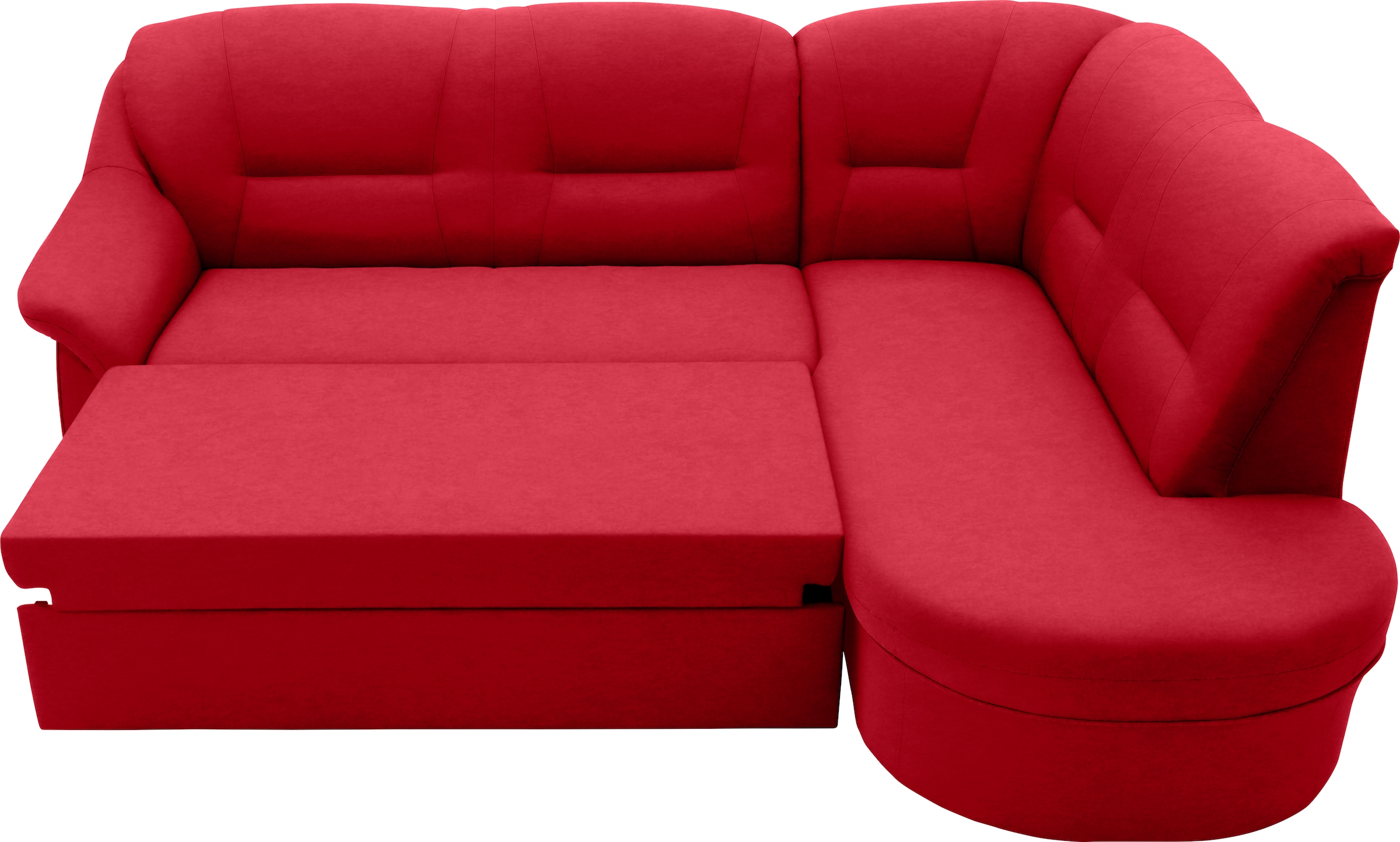 DOMO collection Ecksofa »Faenza für kleine Räume, Stellmaße 232,176cm, komfortabel, L-Form«, mit Ottomane, zeitlos, elegante Armlehnen, wahlweise mit Bettfunktion