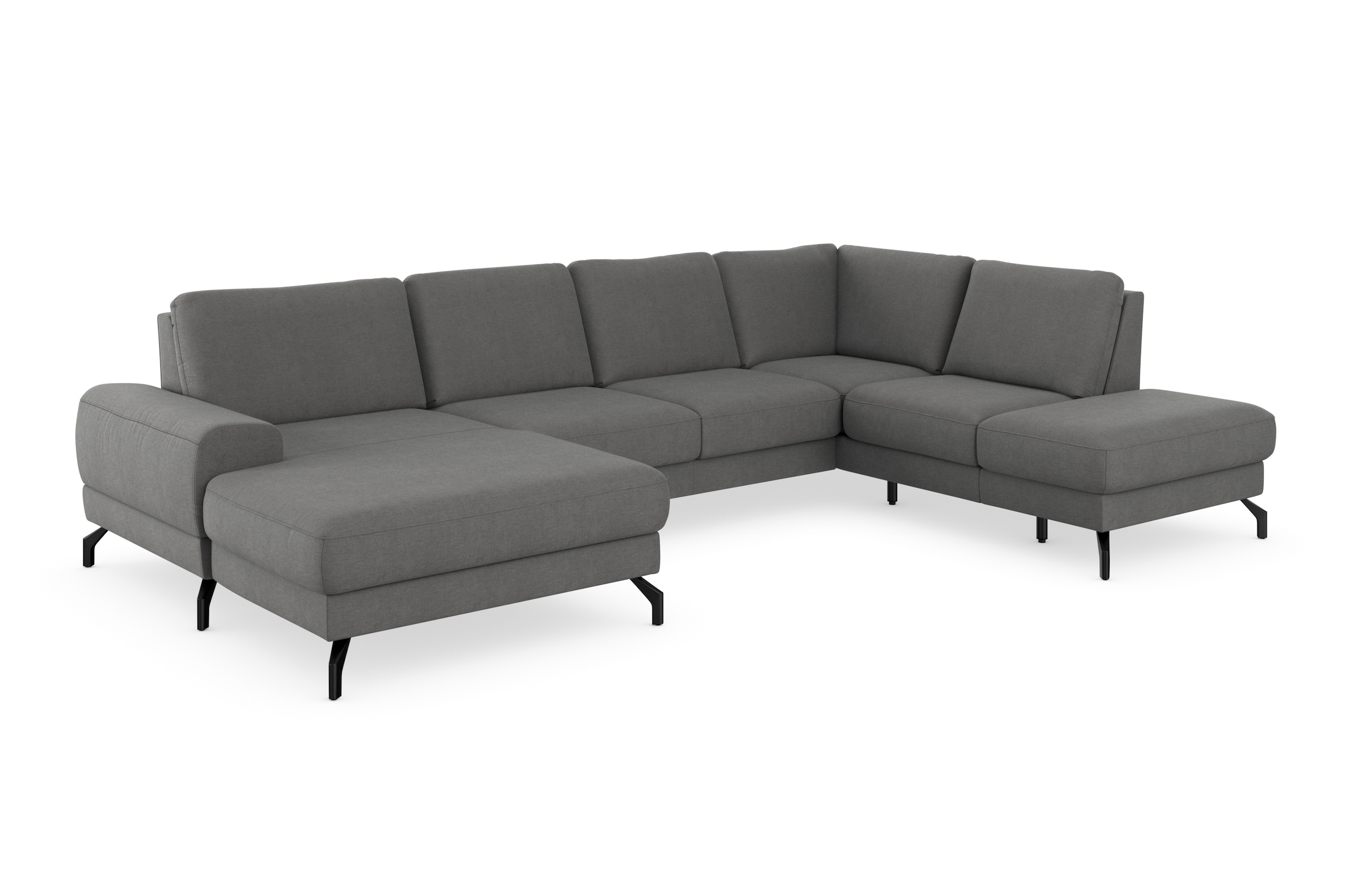sit&more Wohnlandschaft »Cinturo U-Form«, inklusive Sitztiefenverstellung und Federkern, Sitzhöhe 45 cm