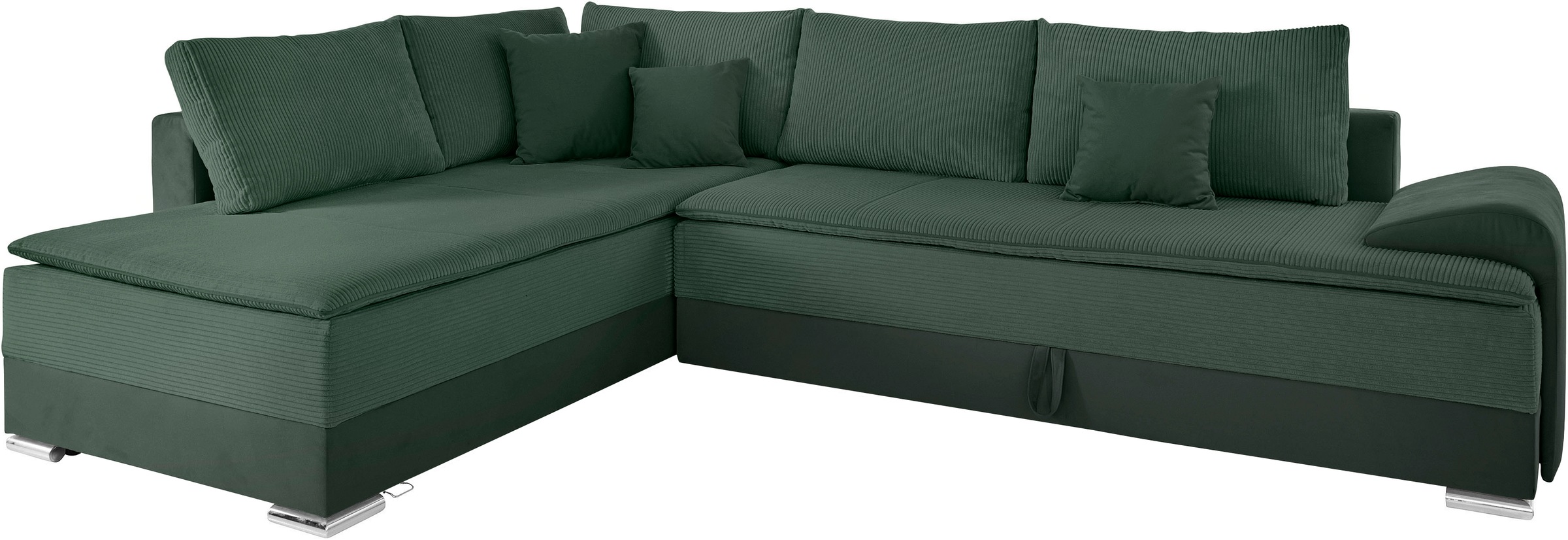 INOSIGN Ecksofa »Night & Day L-Form mit Dauer-Schlaffunktion mit Armlehne«, mit Boxspring-Bettfunktion 180x200 cm und Bettkasten, Dauerschläfer!