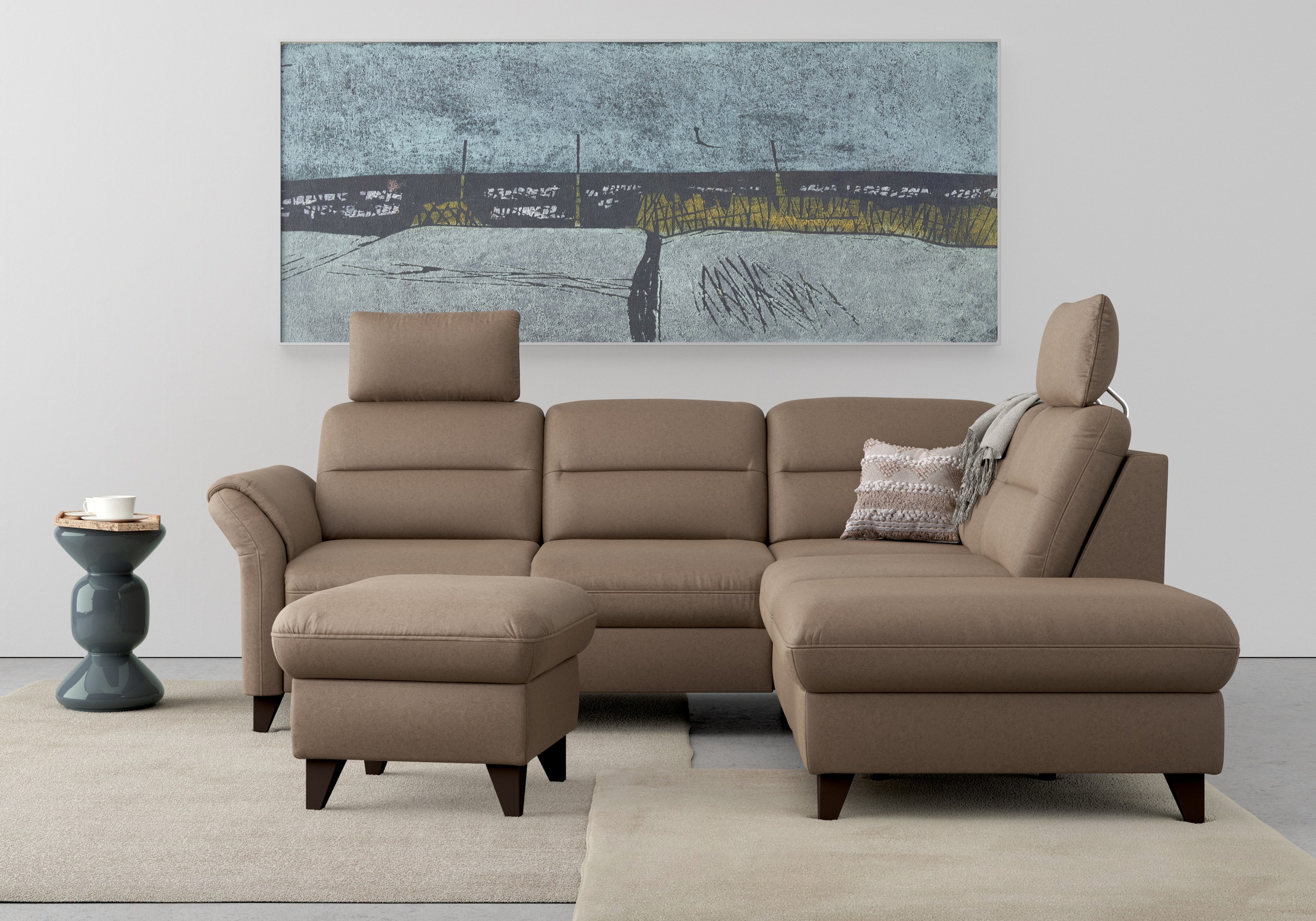 sit&more Stauraumhocker »Mellum«, mit Stauraum und wengefarbenen Holzfüßen