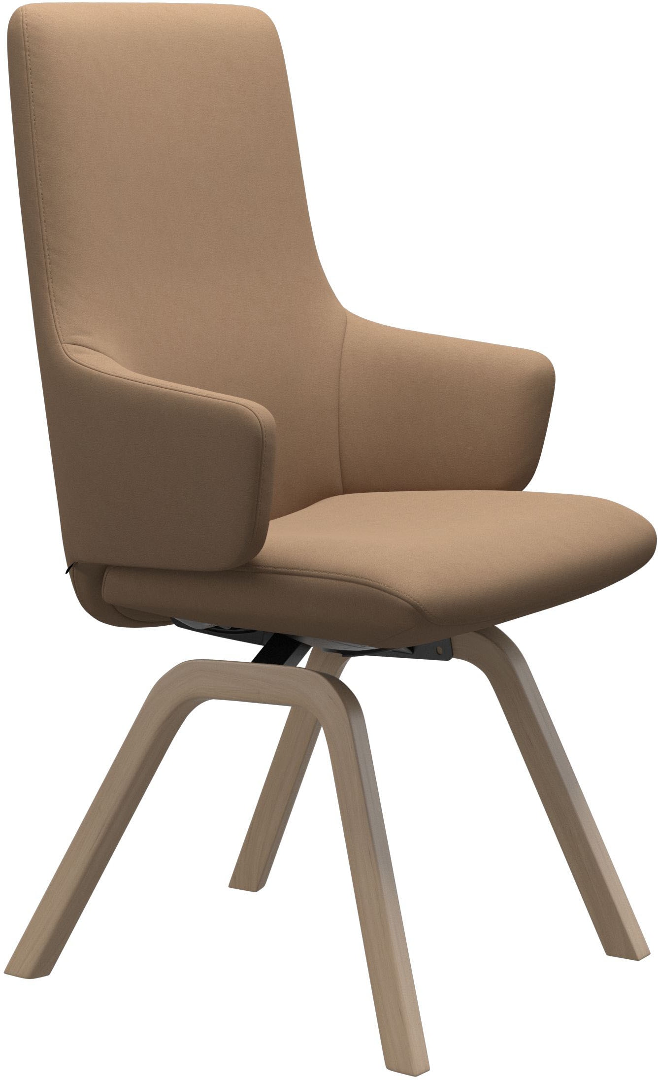 Stressless® Polsterstuhl »Laurel«, Microfaser DINAMICA, High Back mit Armlehne, Größe L, schräggestellte Beine in Walnuss