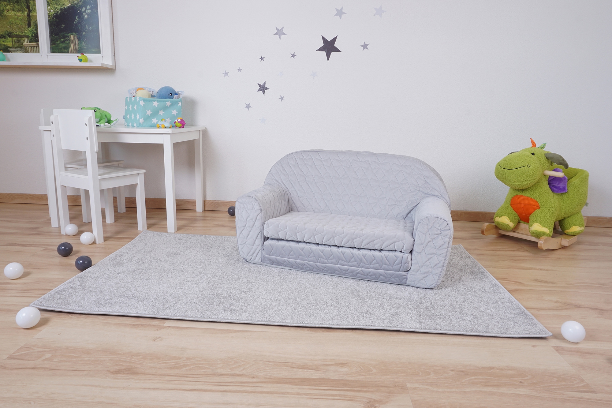 Knorrtoys® Sofa »Cosy, Geo Grey«, für Kinder; Made in Europe