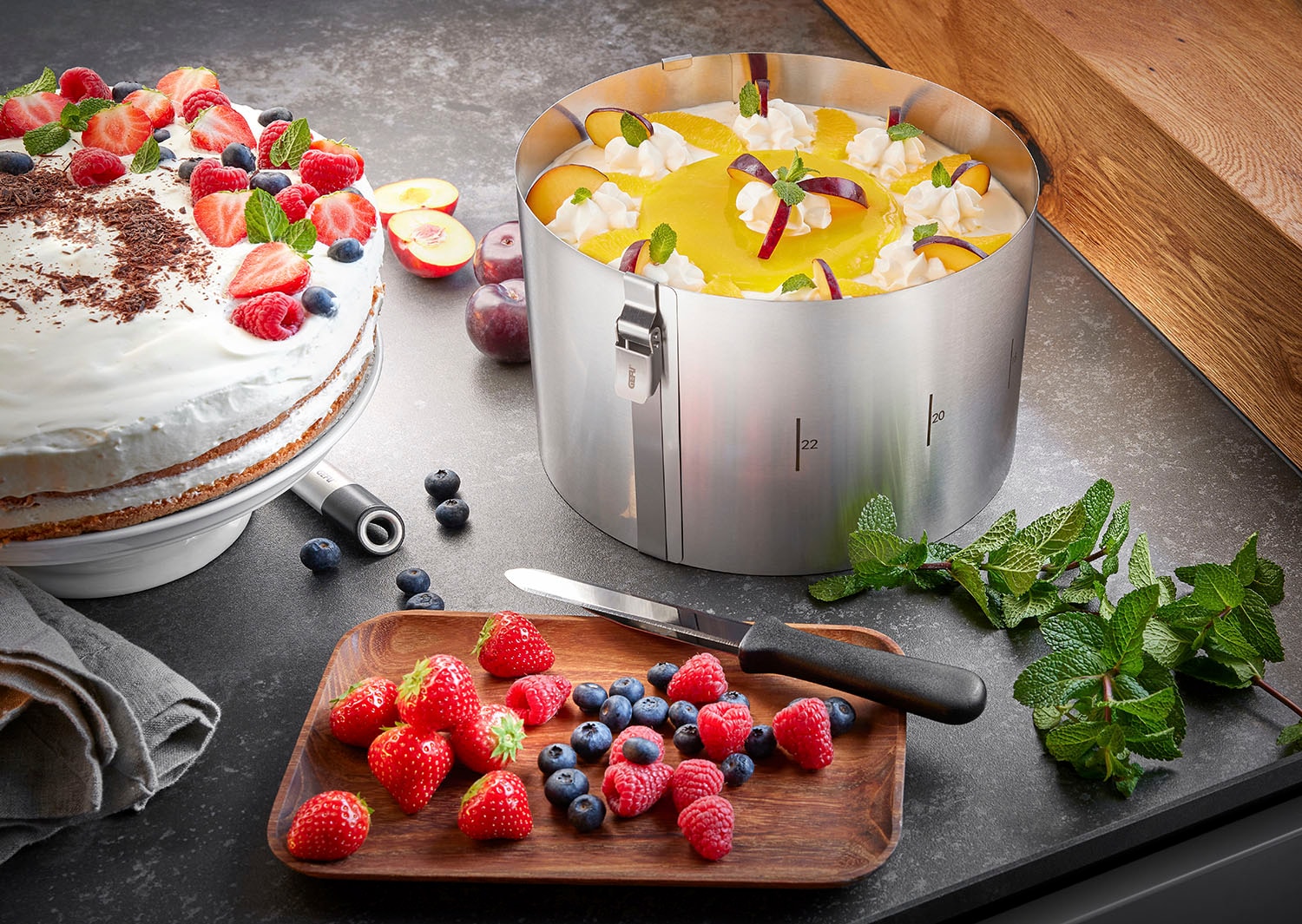 GEFU Backrahmen »TONDO CLIP« patentierter Sicherungsclip fixiert den Ring auf der gewünschten Größe