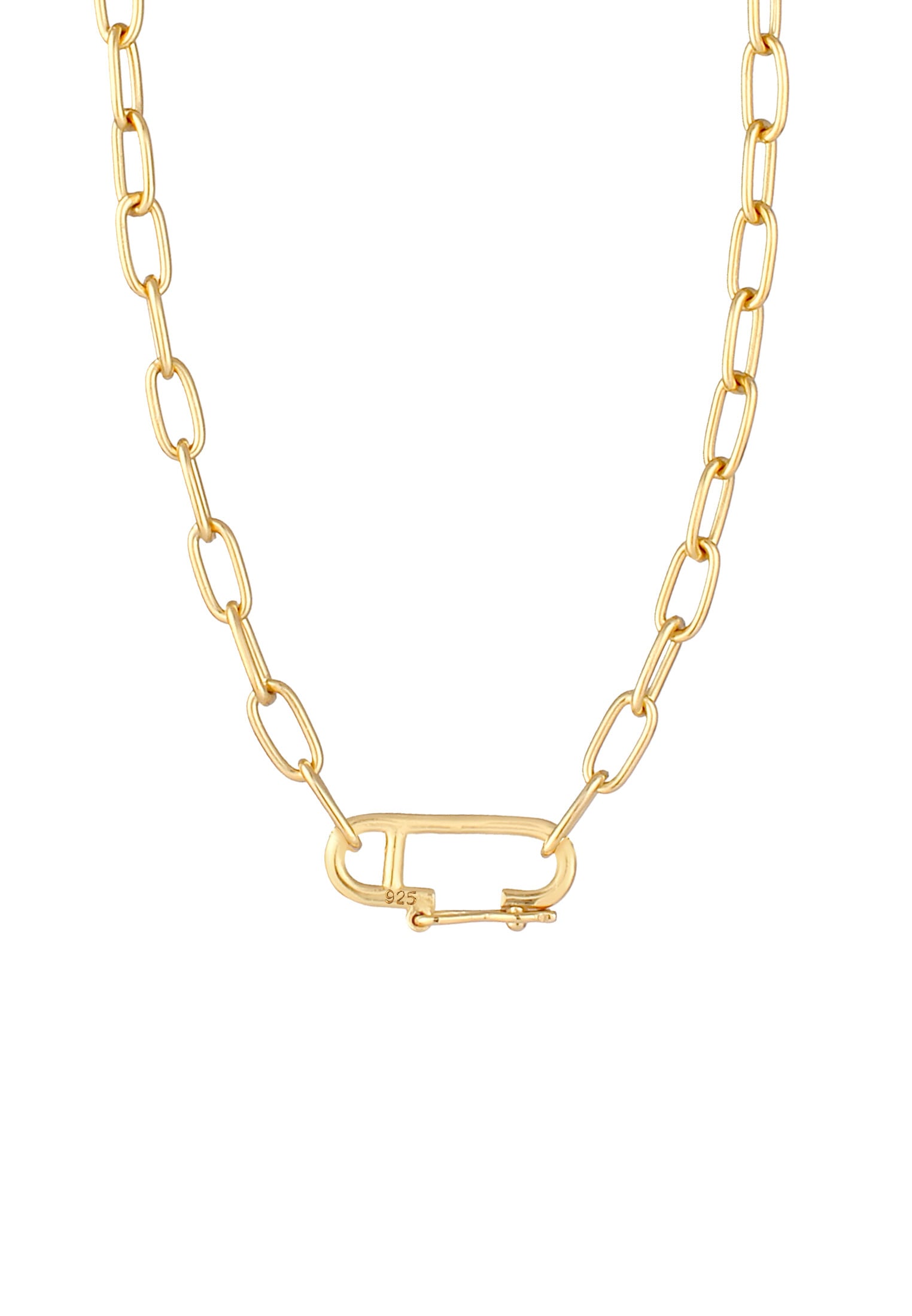 Elli Kette mit Anhänger »Halskette Gliederkette Oval Verstellbar Basic 925 Silber«