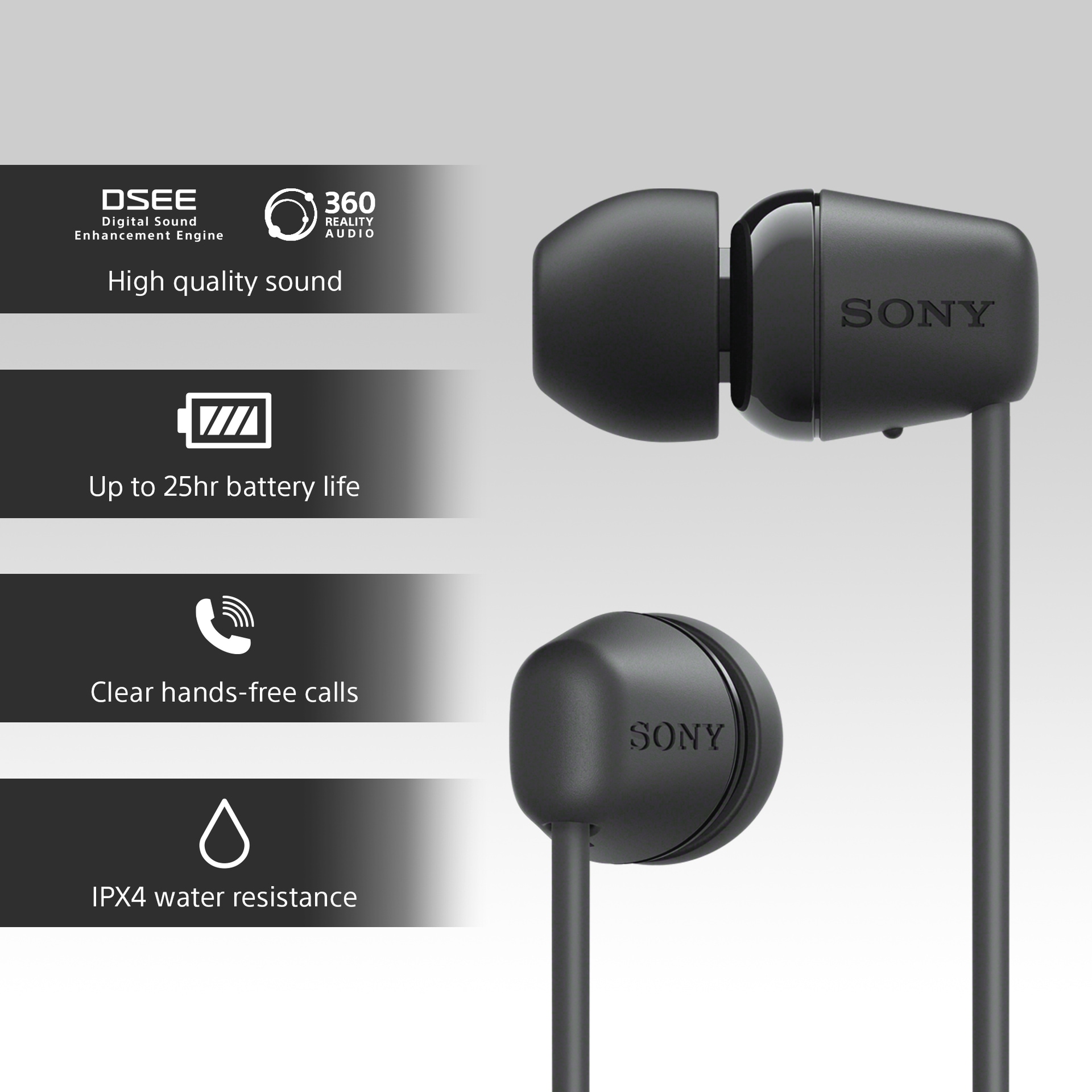 Sony In-Ear-Kopfhörer »In-Ear Kopfhörer WI-C100«, Sprachsteuerung