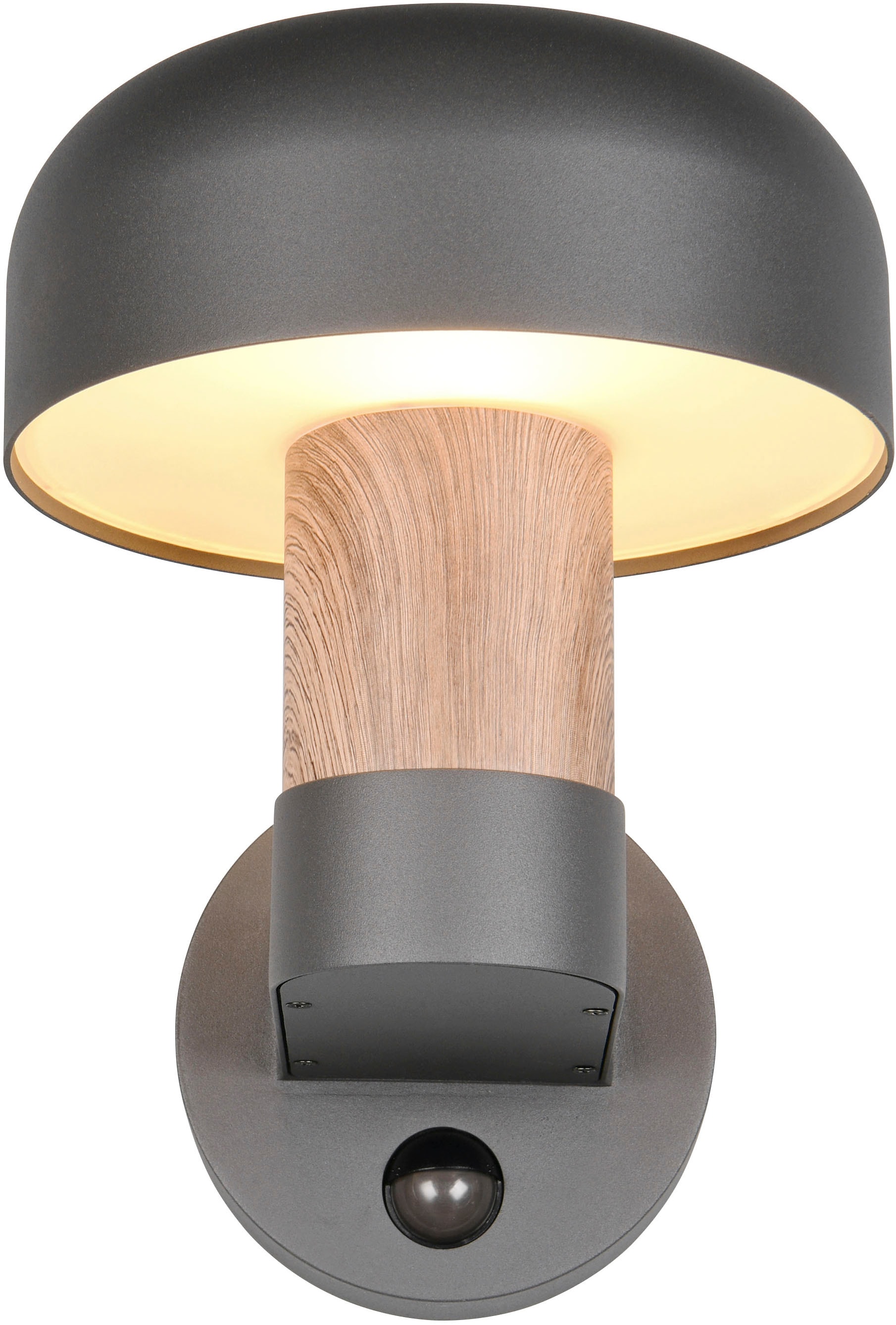 TRIO Leuchten Außen-Wandleuchte »FRASER, Fassadenbeleuchtung Laterne Pilzform, exkl 1x E27 max 10W IP54« E27 1 Stk. warmweiß - kaltweiß Hauswand Leuchte aus Druckguss Aluminium mit Bewegungsmelder