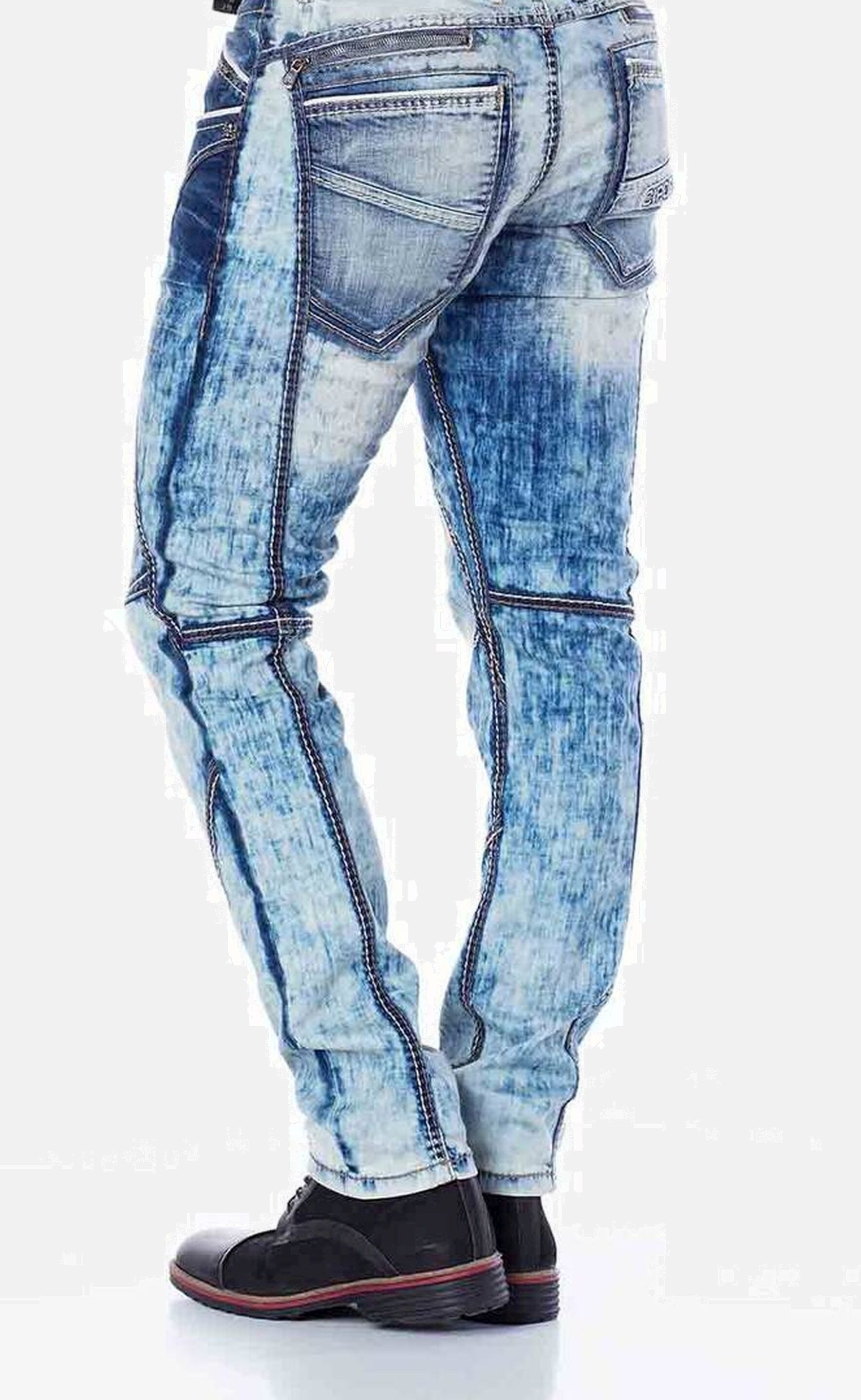 Cipo & Baxx 5-Pocket-Jeans »Cipo & Baxx Jeans« mit cooler Waschung und Ziernähten, CD269