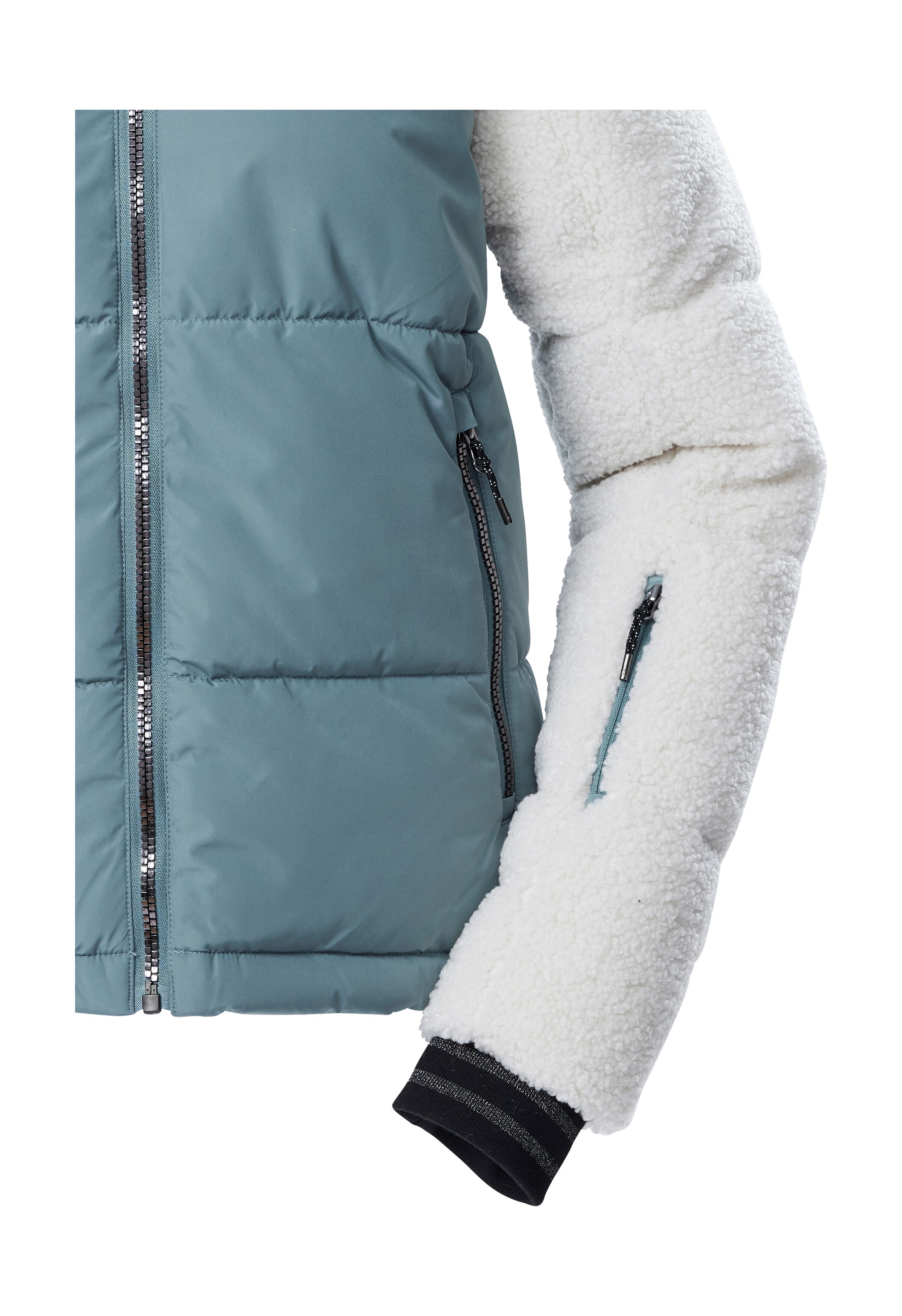 Killtec Skijacke »KSW 111 WMN SKI QLTD JCKT« Damen Ski-Steppjacke mit Glitzerstreifen und abnehmbaren Schneefang