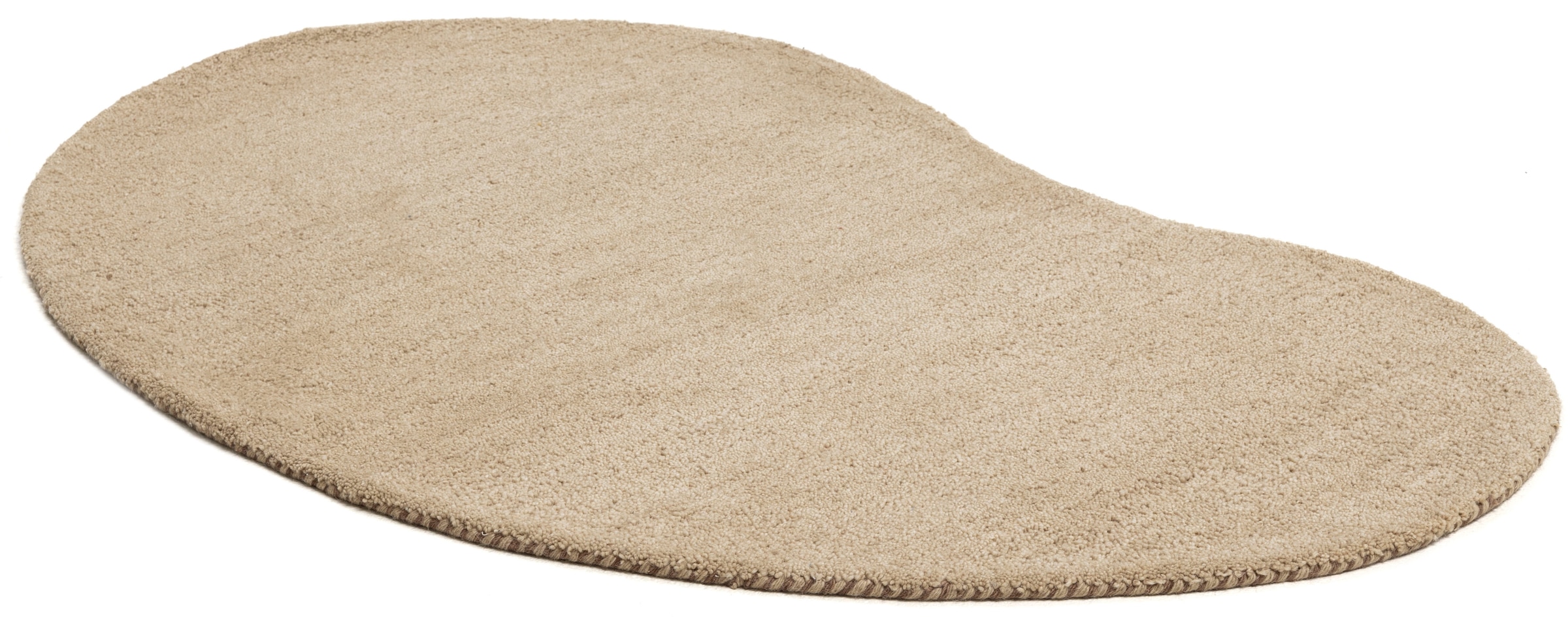 THEKO Wollteppich »Gabbeh Uni, Handweb Teppich, meliert, reine Wolle, handgewebt«, oval, 14 mm Höhe, Schlafzimmer, Wohnzimmer, Esszimmer, auch als Läufer, eckig oder rund