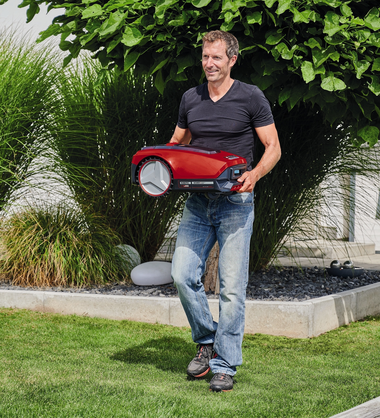 Einhell Rasenmähroboter »»FREELEXO 550 Kit Mähroboter««, (Set), Schnittbreite 18 cm, Inkl. Akku und Ladestation, 6 tlg.