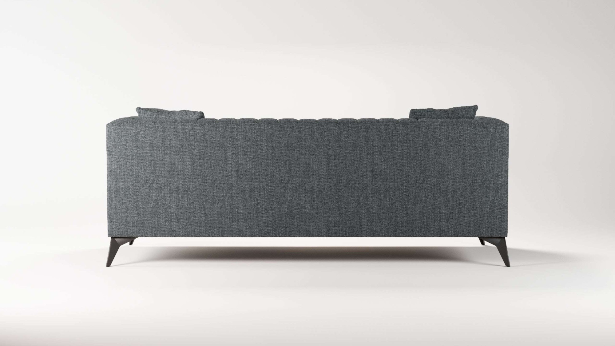Places of Style 3-Sitzer »MATTHEW elegantes Designsofa, Maße B/T/H: 201/86/74 cm«, feine Steppung im Rückenbereich, lose Sitzkissen, incl. Zierkissen