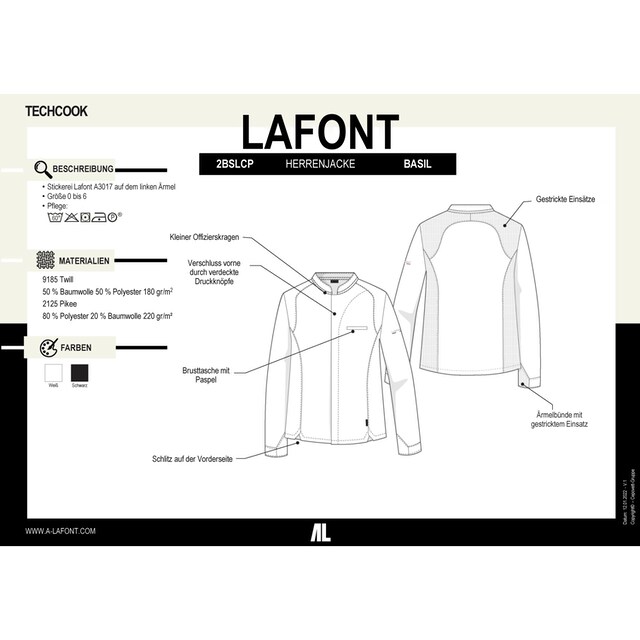 Lafont Kochjacke »Herren \