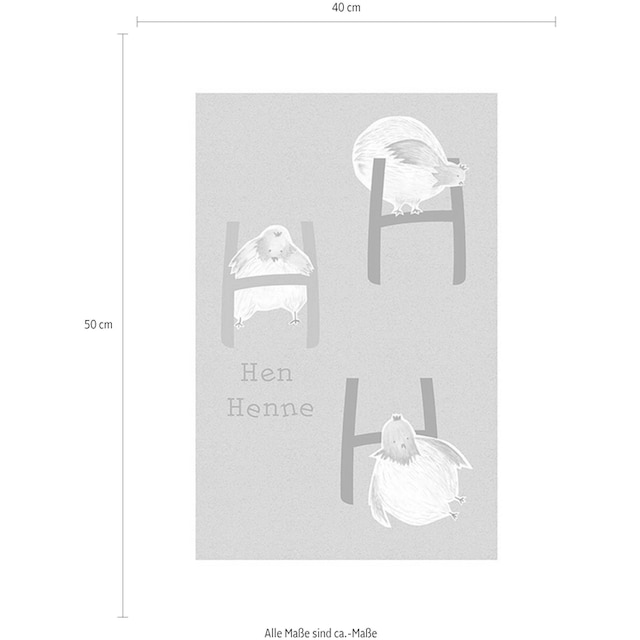 Komar Poster »ABC Animal H«, Buchstaben, (Packung, 1 St., Anzahl Teile 1),  Kinderzimmer, Schlafzimmer, Wohnzimmer online kaufen | mit 3 Jahren XXL  Garantie