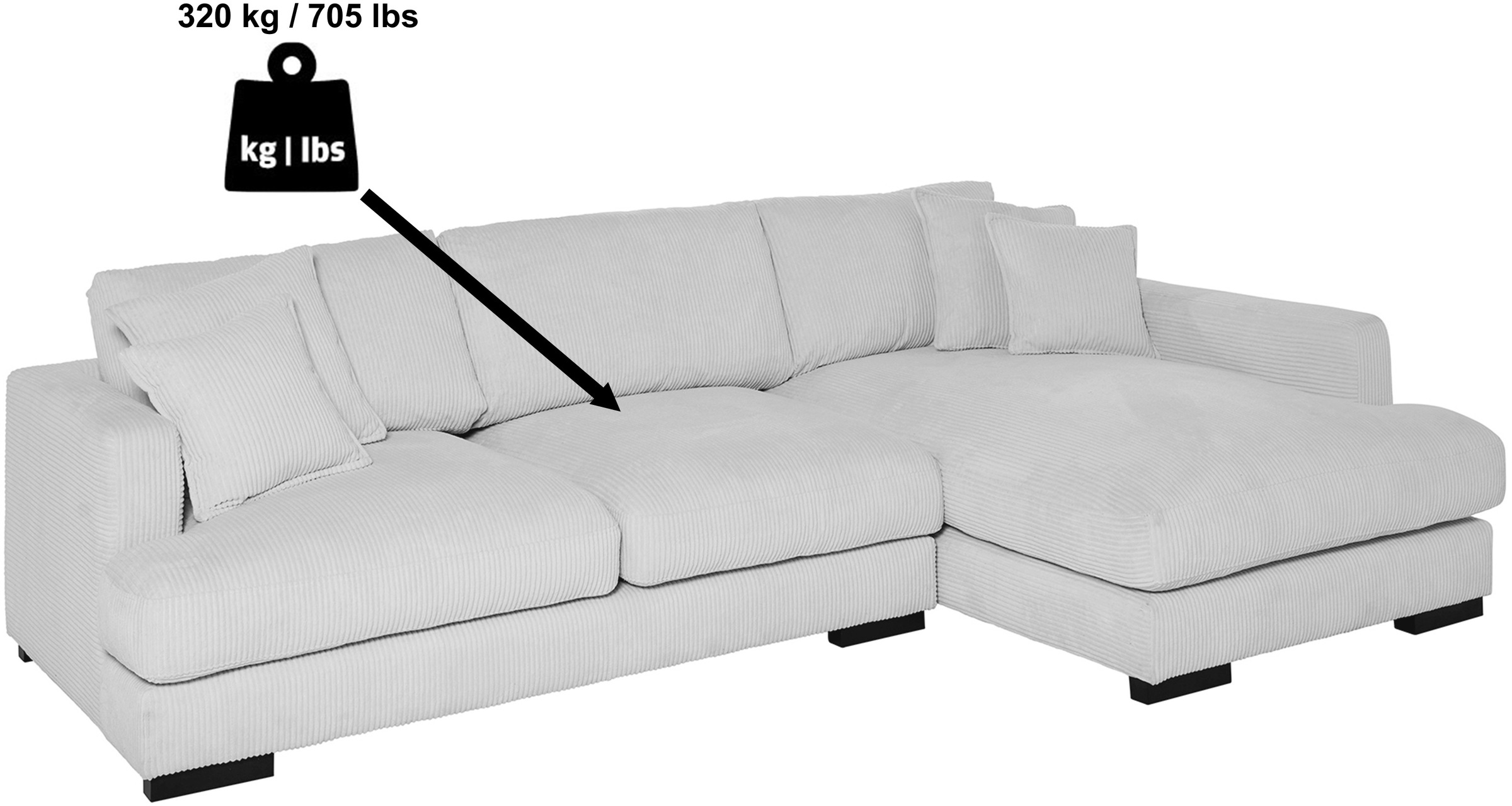 Jahnke Ecksofa »RELAX ASPEN CORNER« Platz für bis zu 5 Personen,Taschenfederkernpolsterung,L-Form,B:271 cm