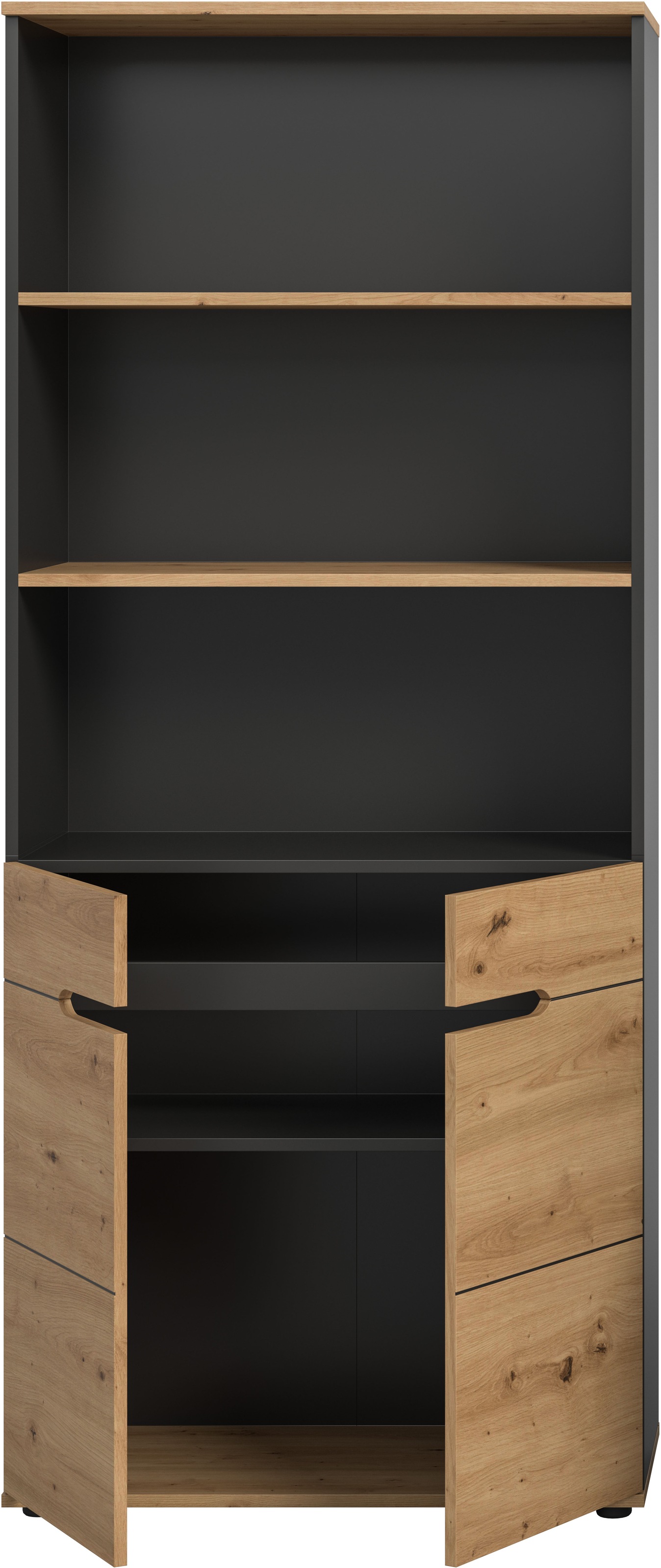 Home affaire Aktenschrank »REHAT, Büroschrank« bietet viel Stauraum für ca. 35 Aktenordner,  5 Fächer, 3 feste & 1 variabler Boden, Höhe: 190cm, Breite: 80cm