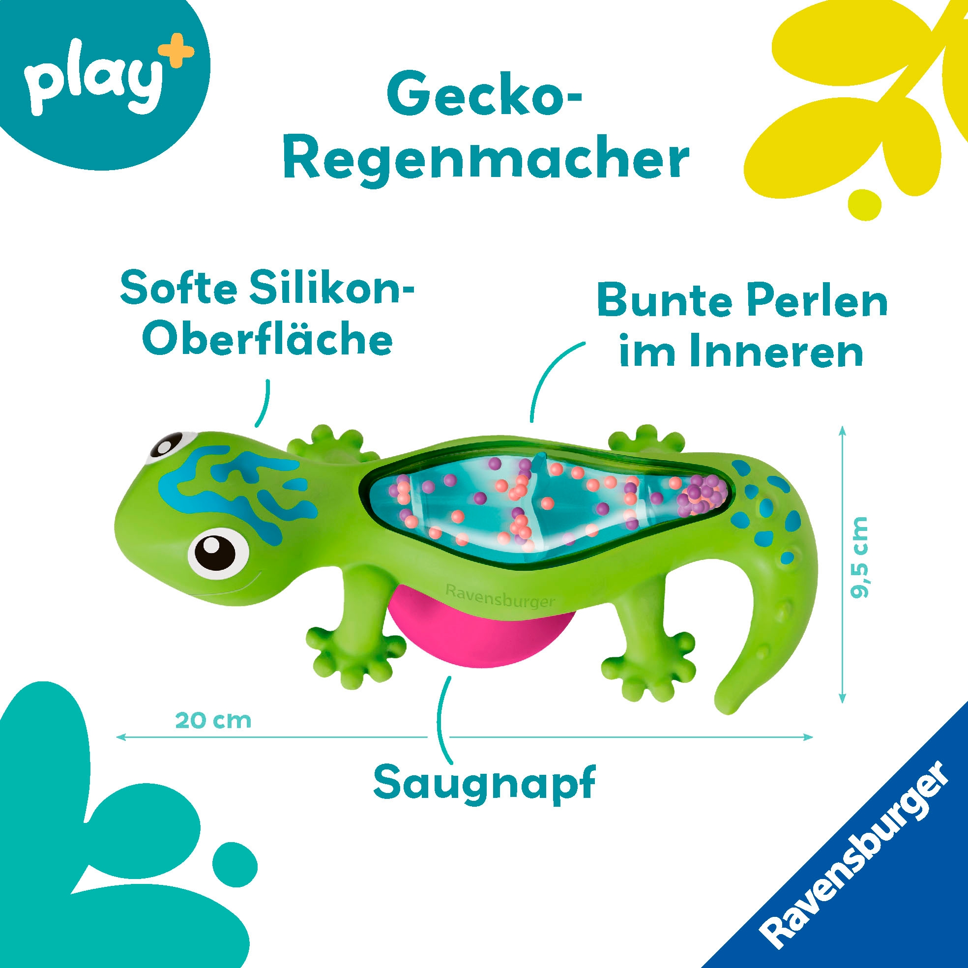 Ravensburger Rassel »Play+ Regenmacher: Gecko«