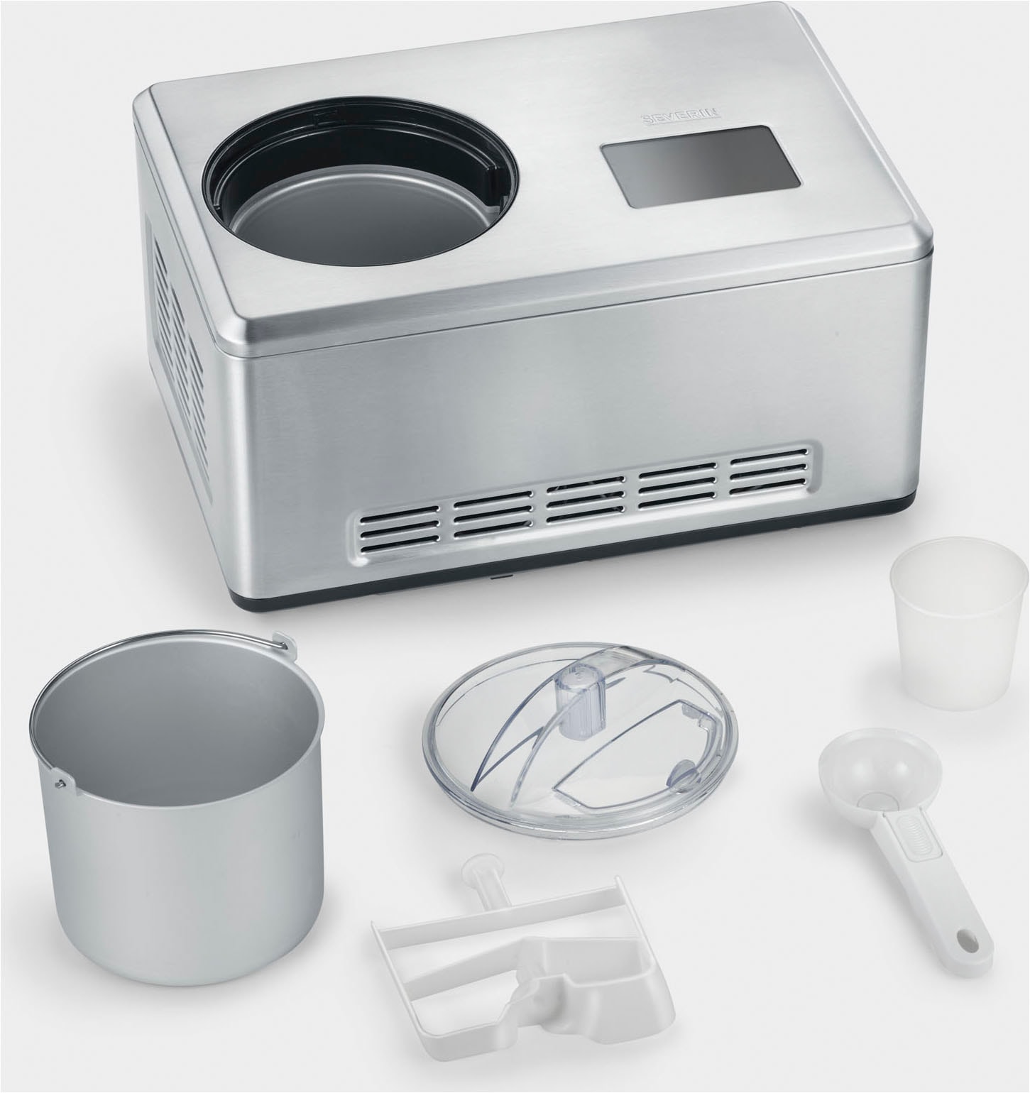 Severin Eismaschine »EZ 7405« 2 l 180 W 2l Kapazität, Aktivkühlung durch Kompressor, schnelle Zubereitung