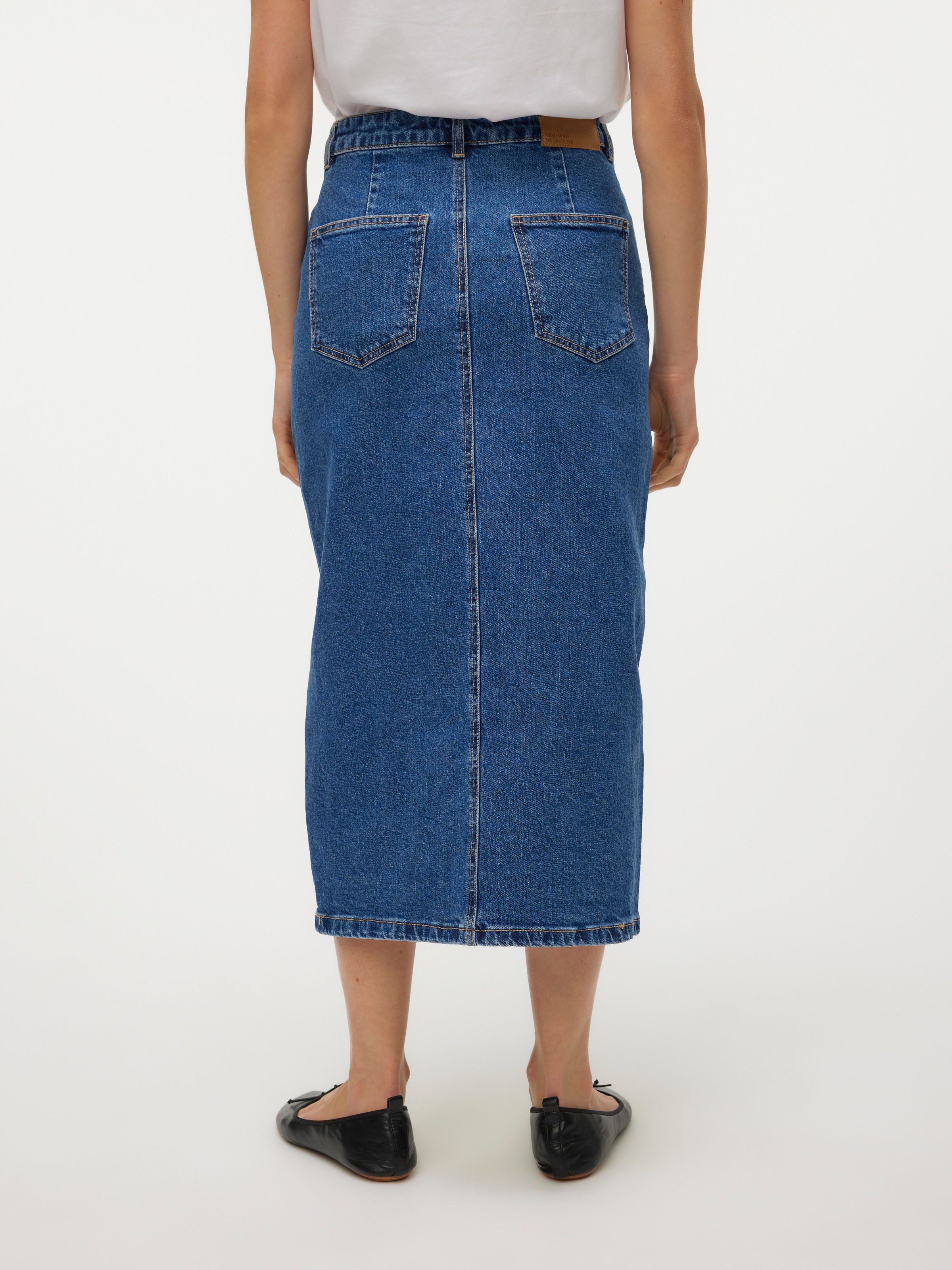 Vero Moda Maxirock »VMVERI HR CALF DENIM SKIRT GA NOOS«