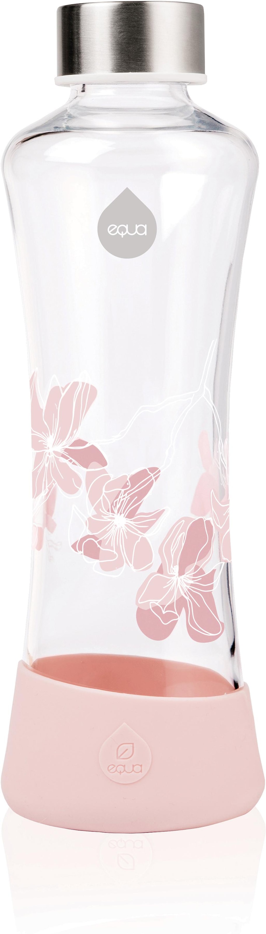 equa Trinkflasche »Urban Jungle - Magnolia«, Borosilikatglas, 550 ml