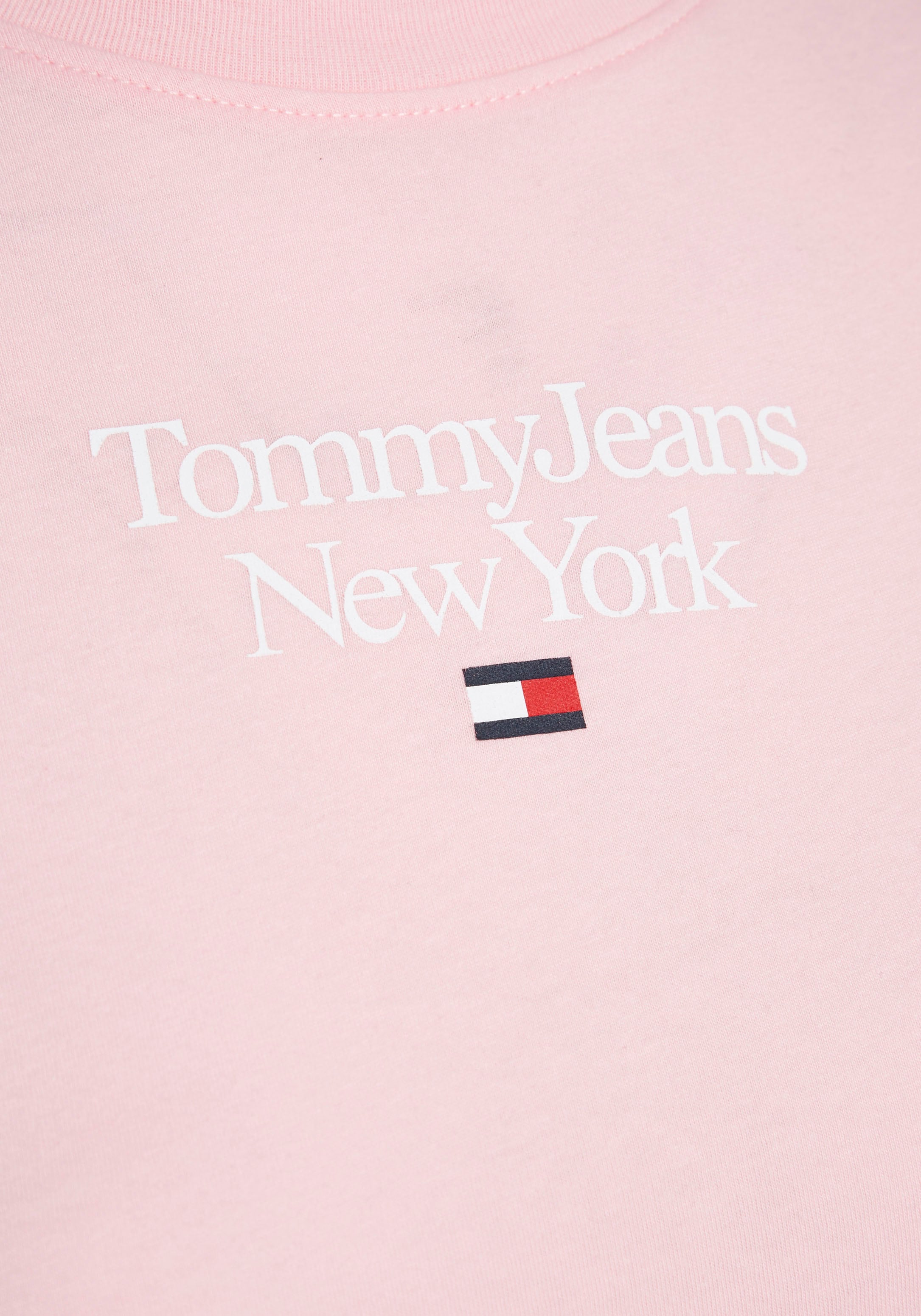 Tommy Jeans Kurzarmshirt »TJW BBY ESSENTIAL LOGO 1 SS«, mit Tommy Jeans Label-Druck auf Brusthöhe