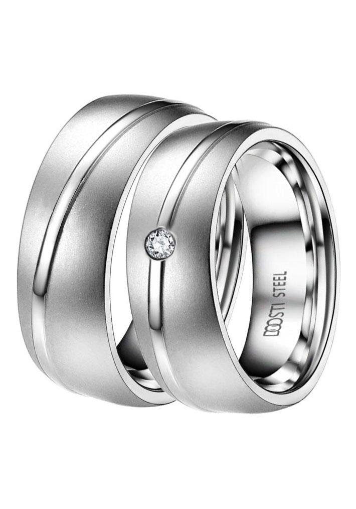 Trauring »Schmuck Geschenk Edelstahl Trauring Ehering Partnerring LIEBE«, Made in...