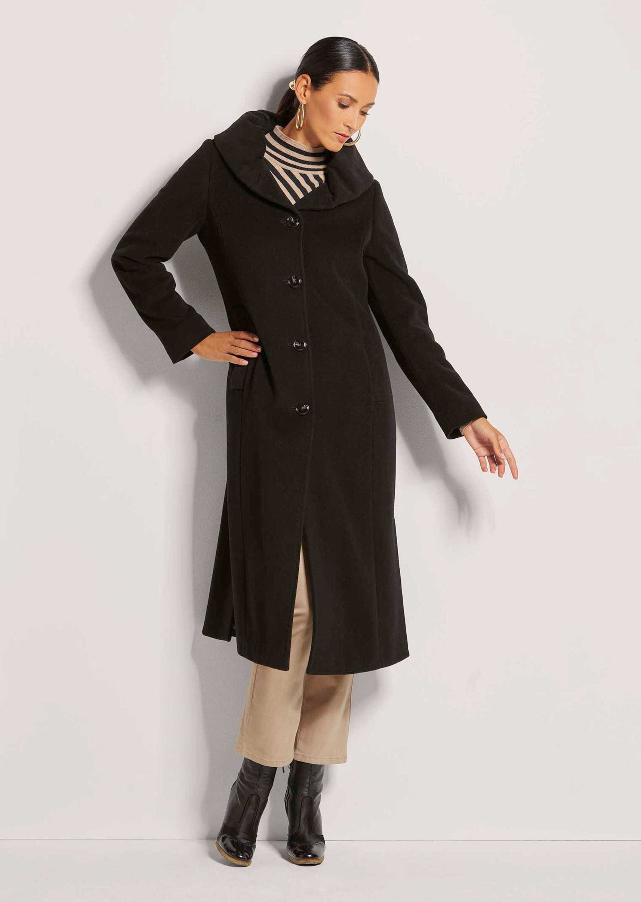 MADELEINE Langmantel »Mantel Langer Mantel mit Umschlag-Kragen«