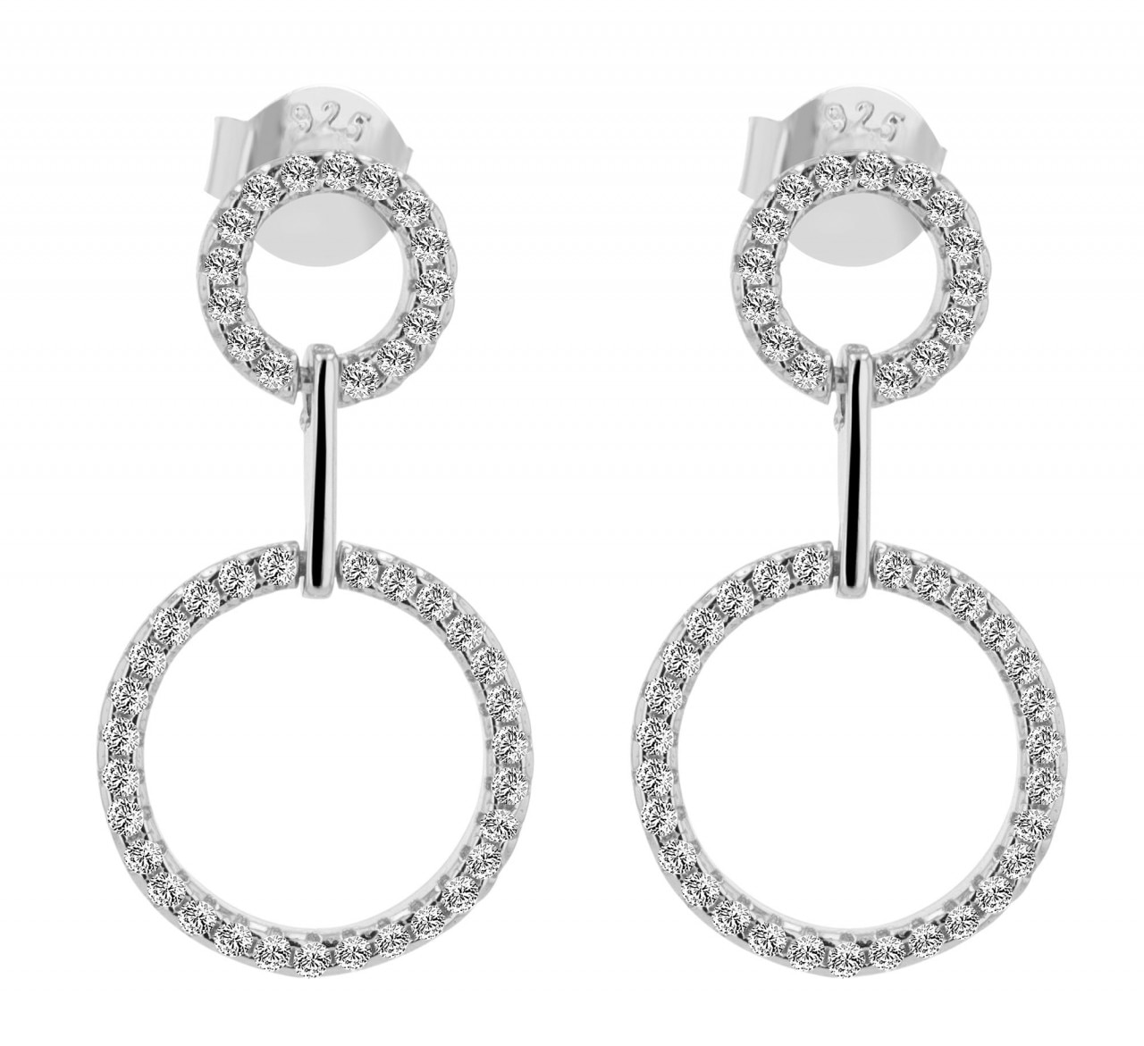 Adelia´s Paar Ohrhänger »Adelia's Damen Ohrhänger aus 925 Sterling Silber und Zirkonia«