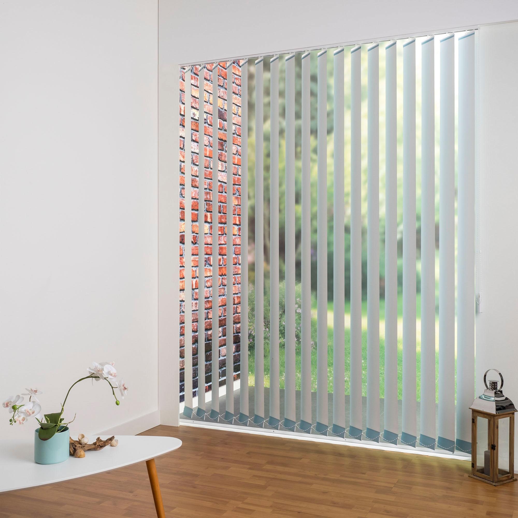 Liedeco Lamellenvorhang »Lamellenvorhang Vertikalanlage Verdunkelung - 127 mm Lamelle«, (1 St.), Kürzbare Vertikalanlage Verdunkelung