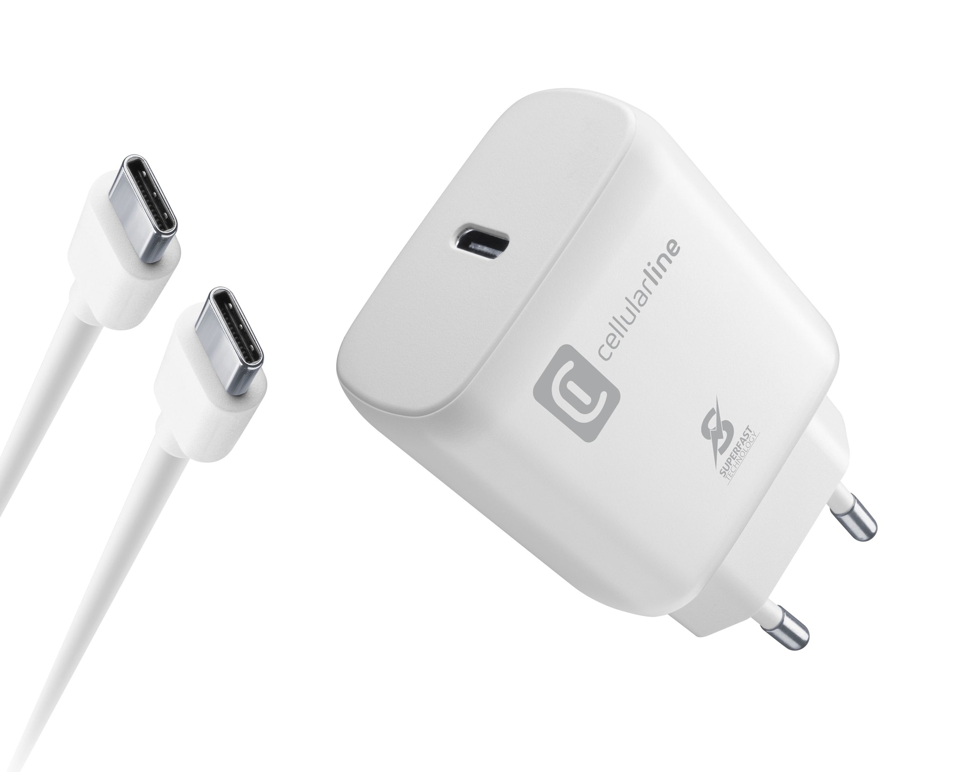 Cellularline USB-Ladegerät »USB-C Charger Kit für Samsung 25W«, Ladegerät Lader für Samsung Galaxy