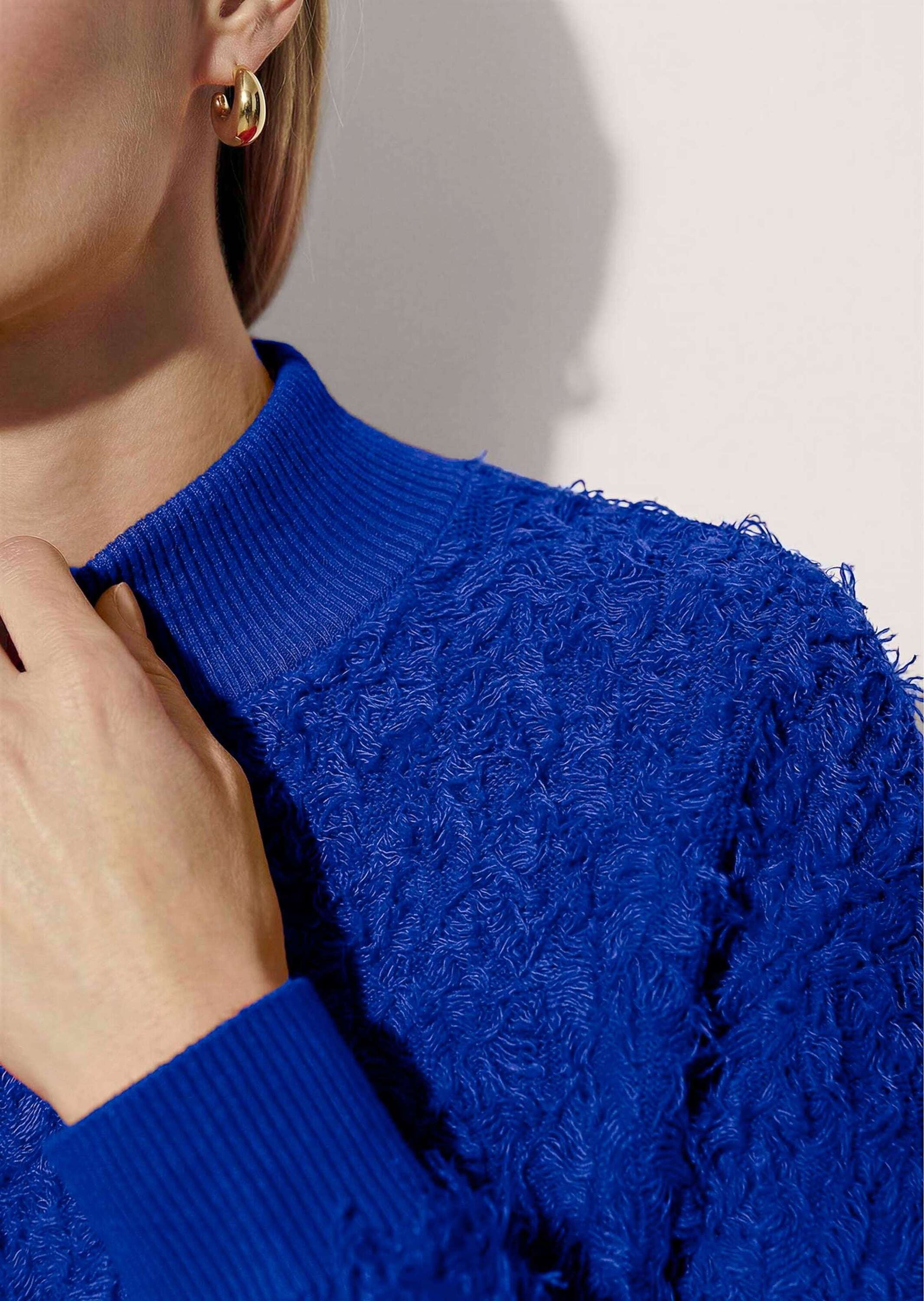 MADELEINE Longpullover »Pullover Strickpullover in Fransenoptik«