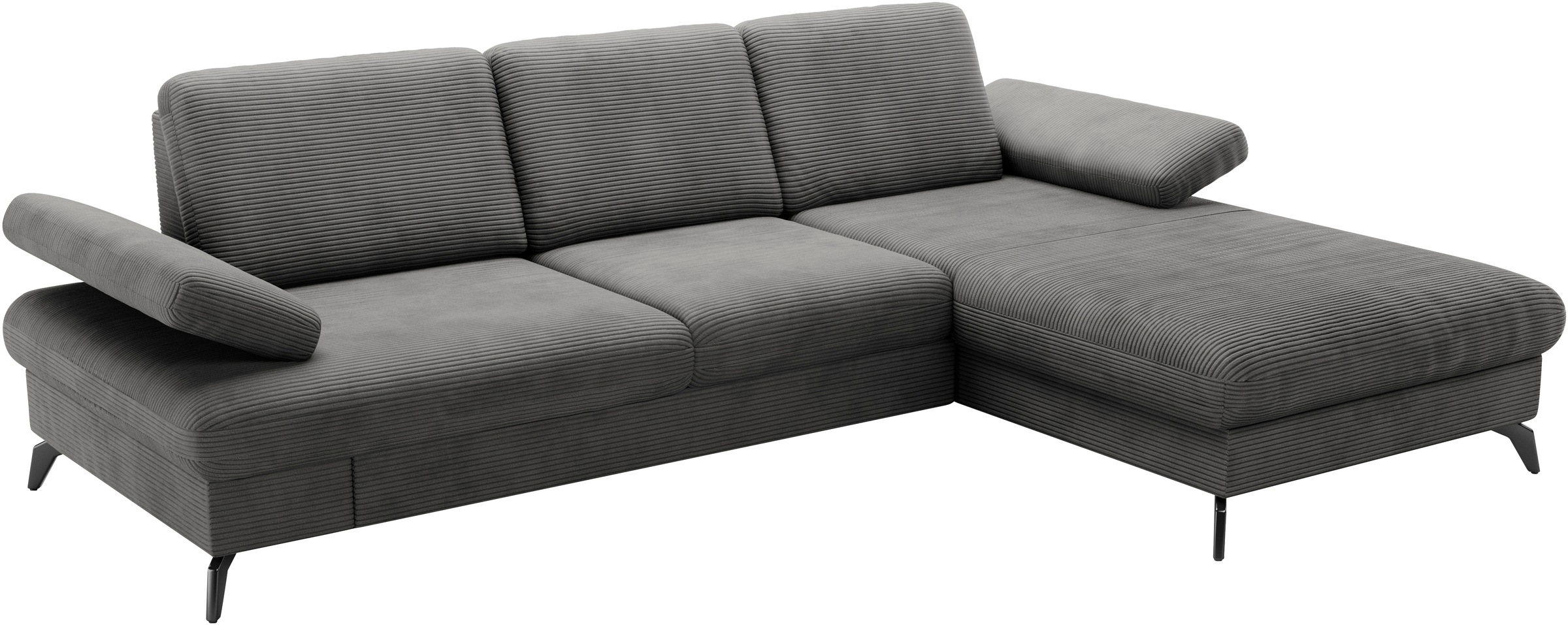 sit&more Ecksofa »Morris Jubi L-Form, B: 247 cm«, mit Armteilfunktion & 1 Zierkissen, optional Bettfunktion