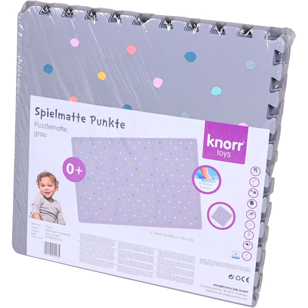 Knorrtoys® Puzzle »Softteppich Matte, grau bunt«, Puzzlematte, Bodenpuzzle