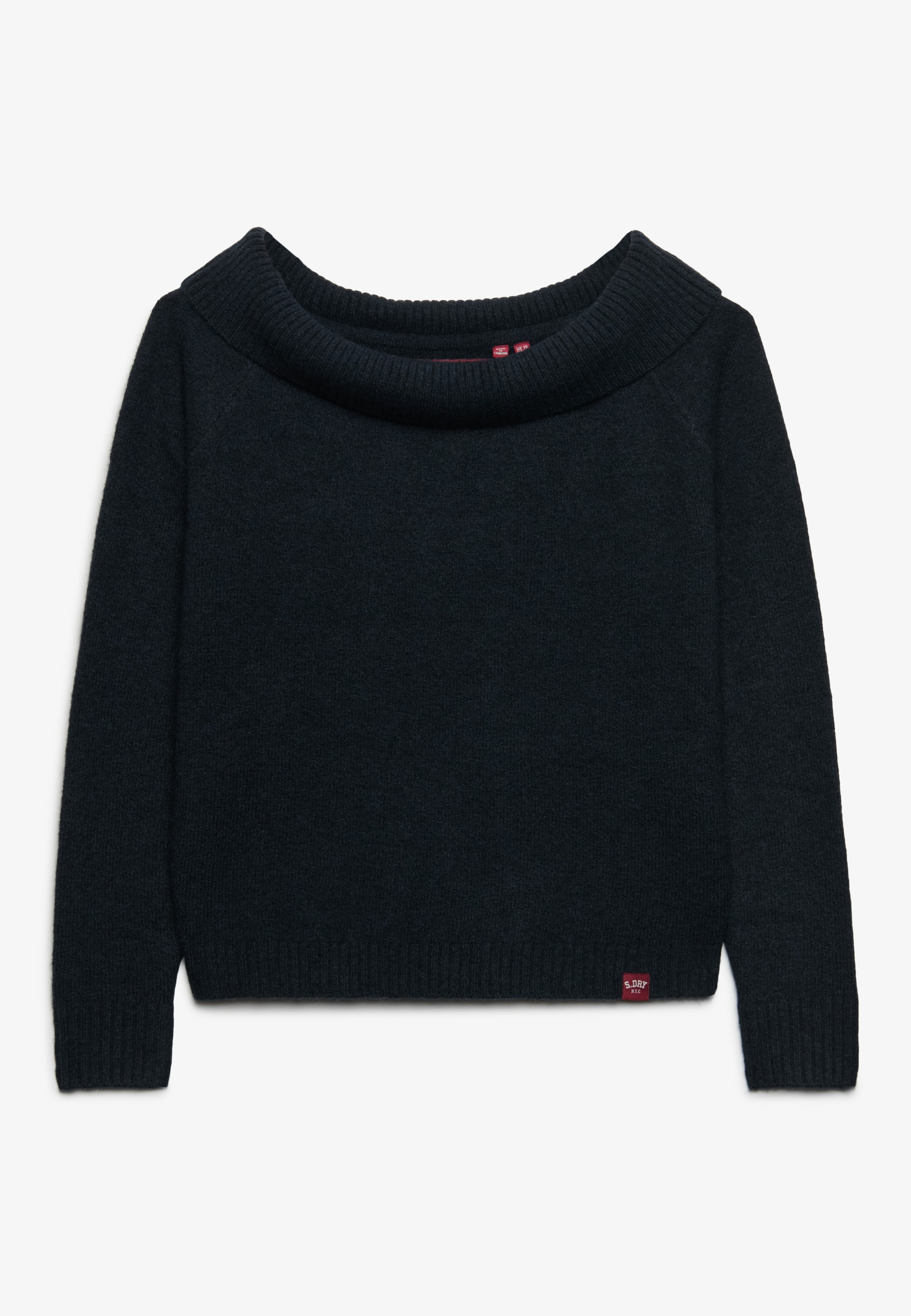 Superdry Strickpullover »BARDOT KNITTED JUMPER« Materialmix, hochwertig mit Woll-Anteil