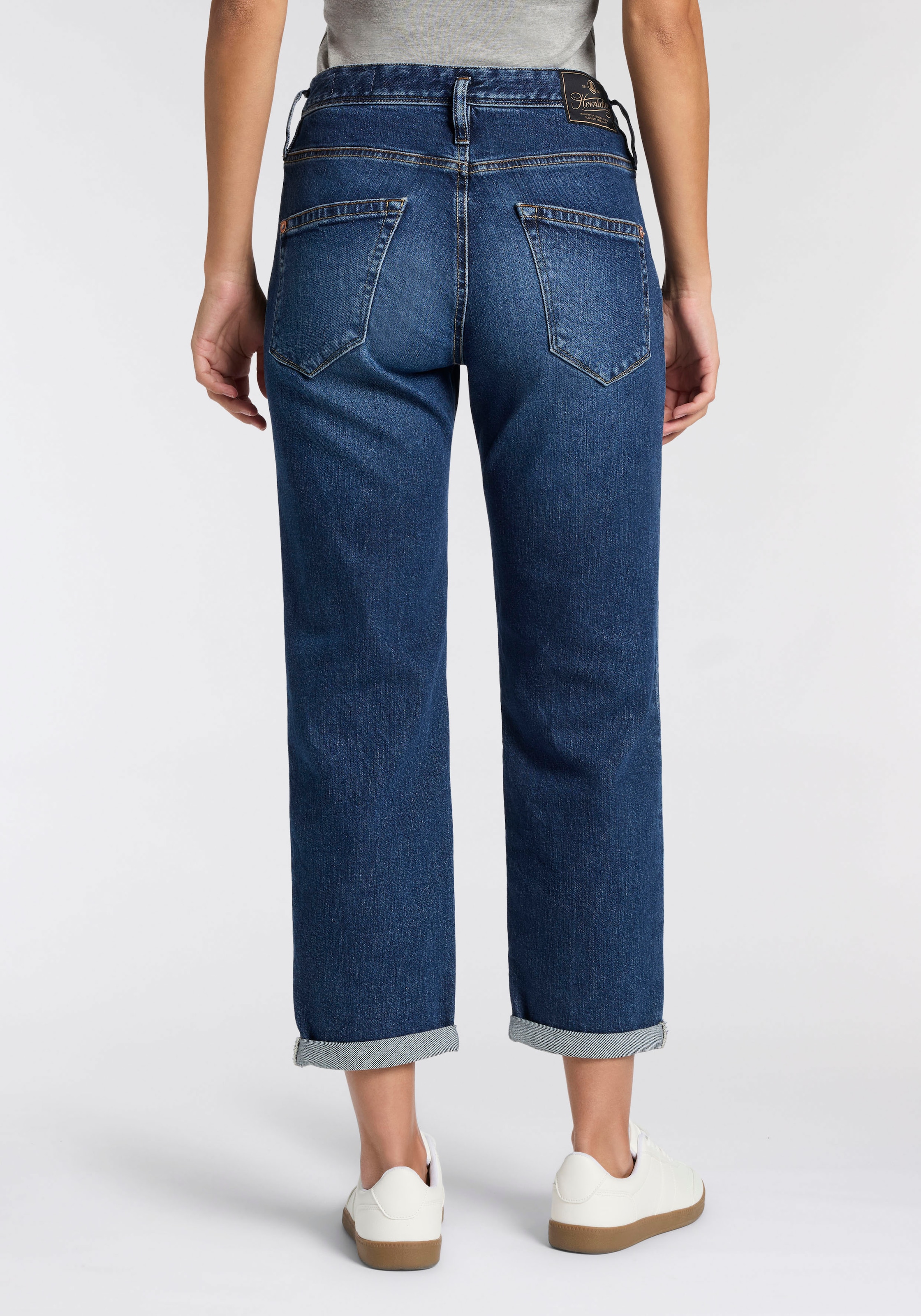Herrlicher Boyfriend-Jeans »Shyra Tap Zip Denim« in Cropped-Länge, High Waist