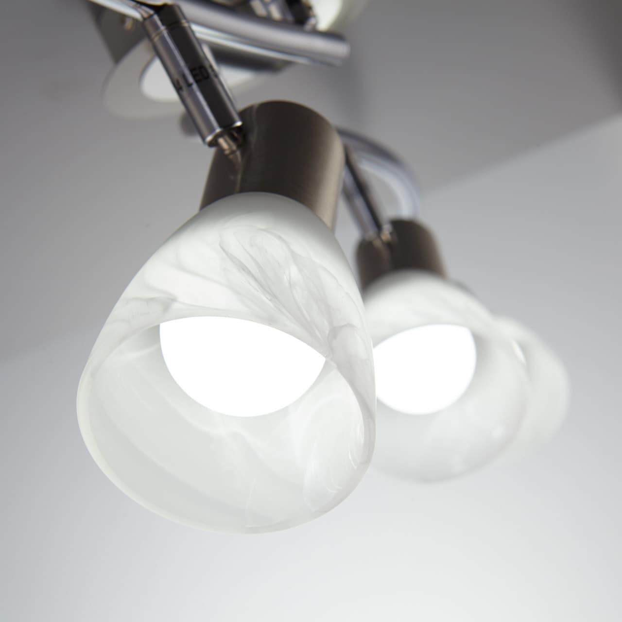 B.K.Licht LED Deckenstrahler, 4 kaufen Garantie flammig-flammig, | Leuchte Spot LED Glas 3 E14 XXL Jahren mit Metall online Wohnzimmer Deckenlampe schwenkbar