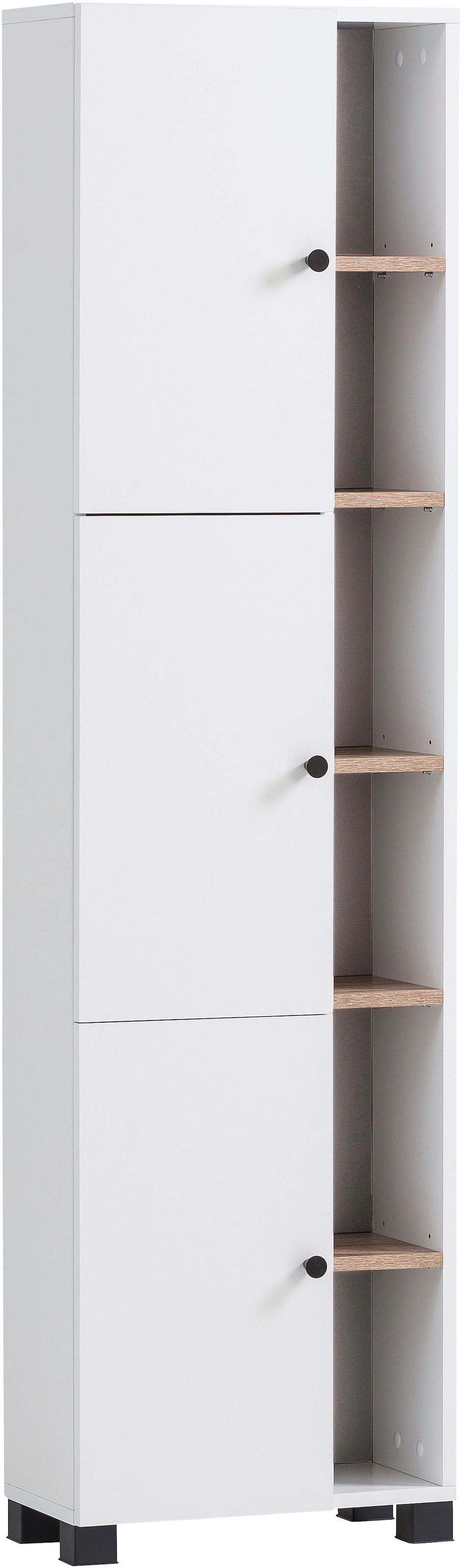 welltime Hochschrank "Lugo, Hochschrank, Made in Germany, B: 45 cm" Solide Verarbeitung - Dieses Produkt ist in Deutschland gefertigt