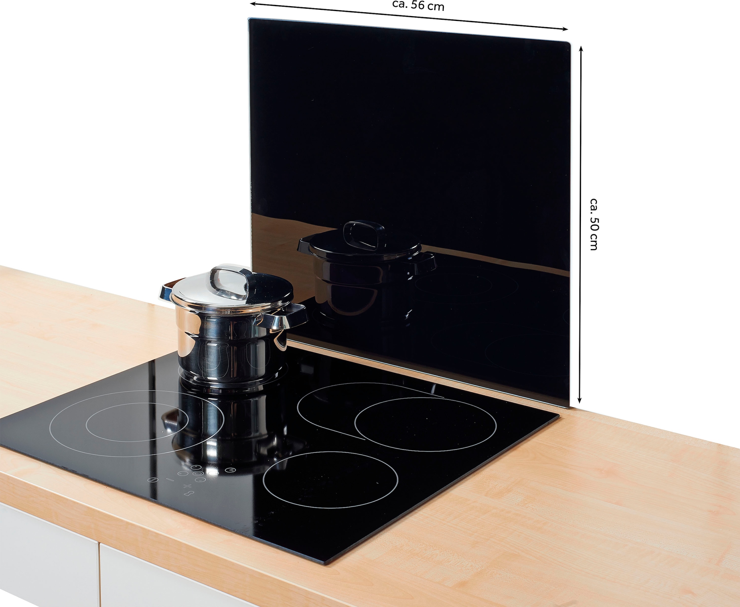 Zeller Present Herdblende-/Abdeckplatte »XL«, (1 tlg.), Silikonfüßen