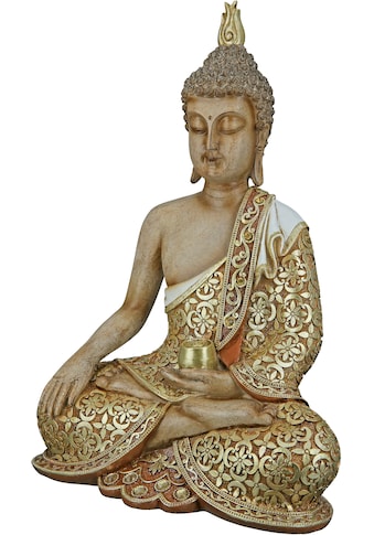 Buddhafigur »Buddha Mangala braun-gold«