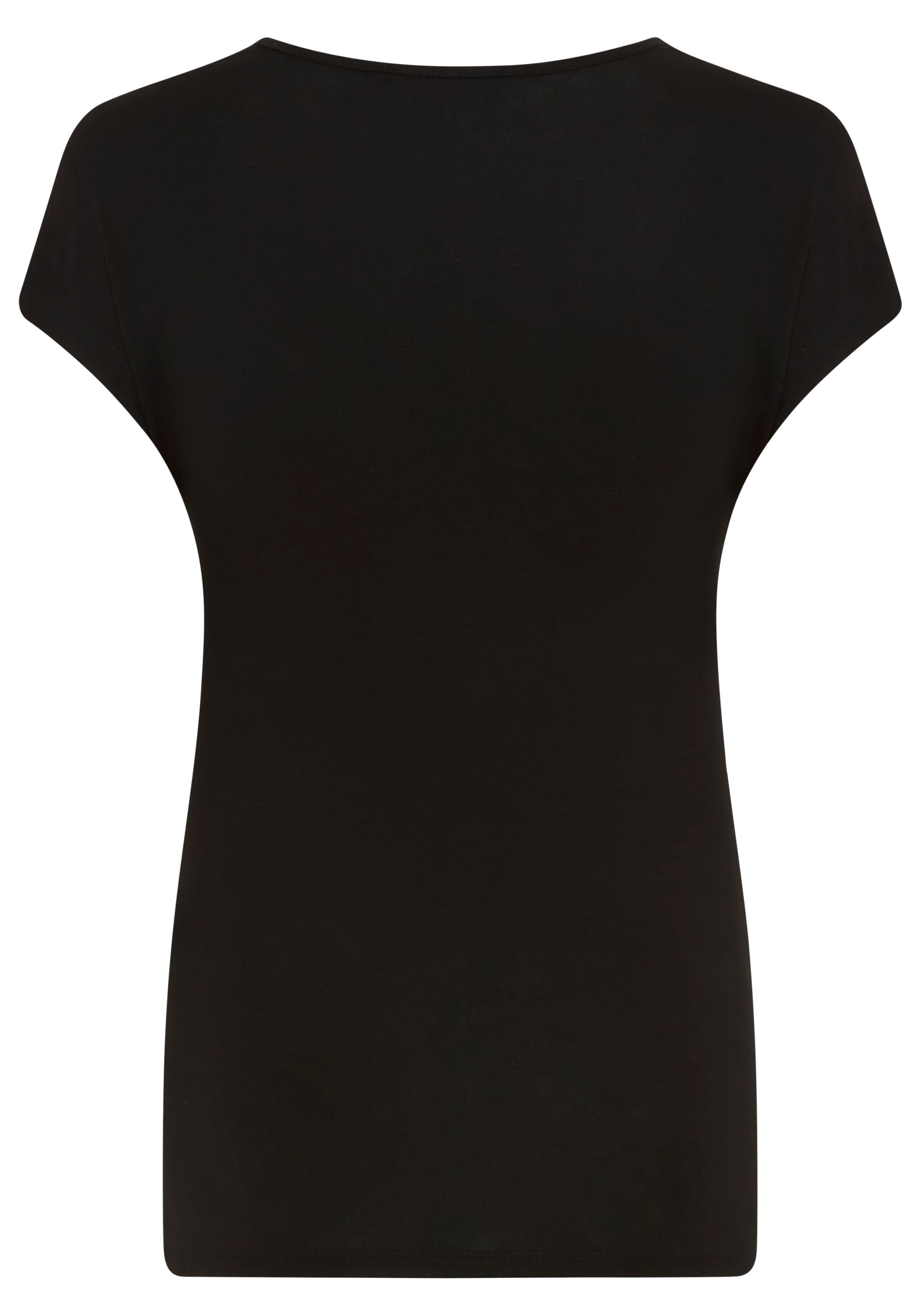 Melrose T-Shirt sehr figurbetonter Schnitt,  tiefer V-Ausschnitt