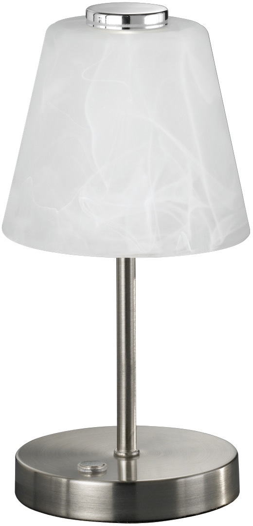 TRIO Leuchten LED Tischleuchte »Emmy«, 1 flammig-flammig, LED Tischlampe mit Touchdimmer und alabasterfarbigem Glas