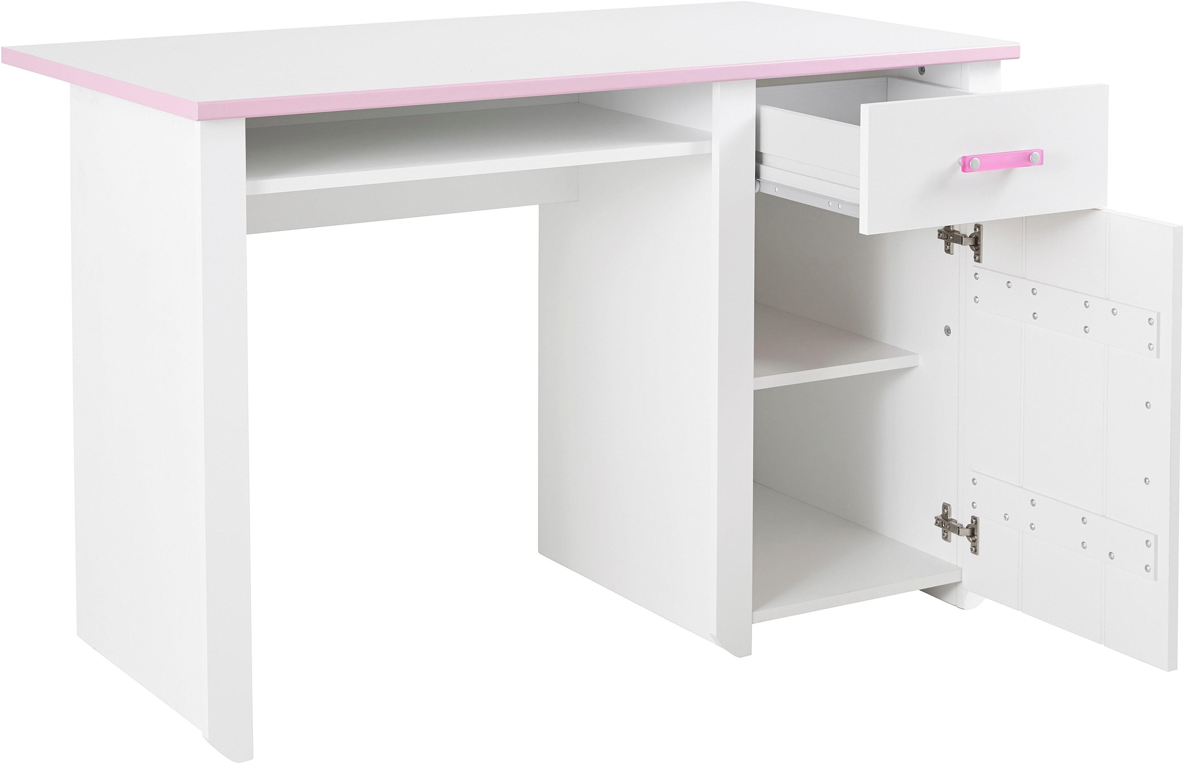 Parisot Jugendzimmer-Set »Biotiful«, (Set, 4 tlg., Bett, Nachttisch, Schrank, Kommode, Schreibtisch), mit 3-trg. Kleiderschrank