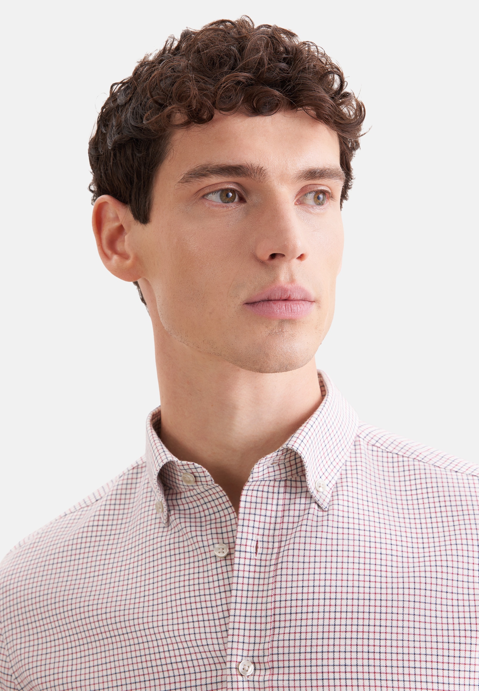 seidensticker Flanellhemd »Schwarze Rose« Slim 1/1 Button-Down-Kragen Karo