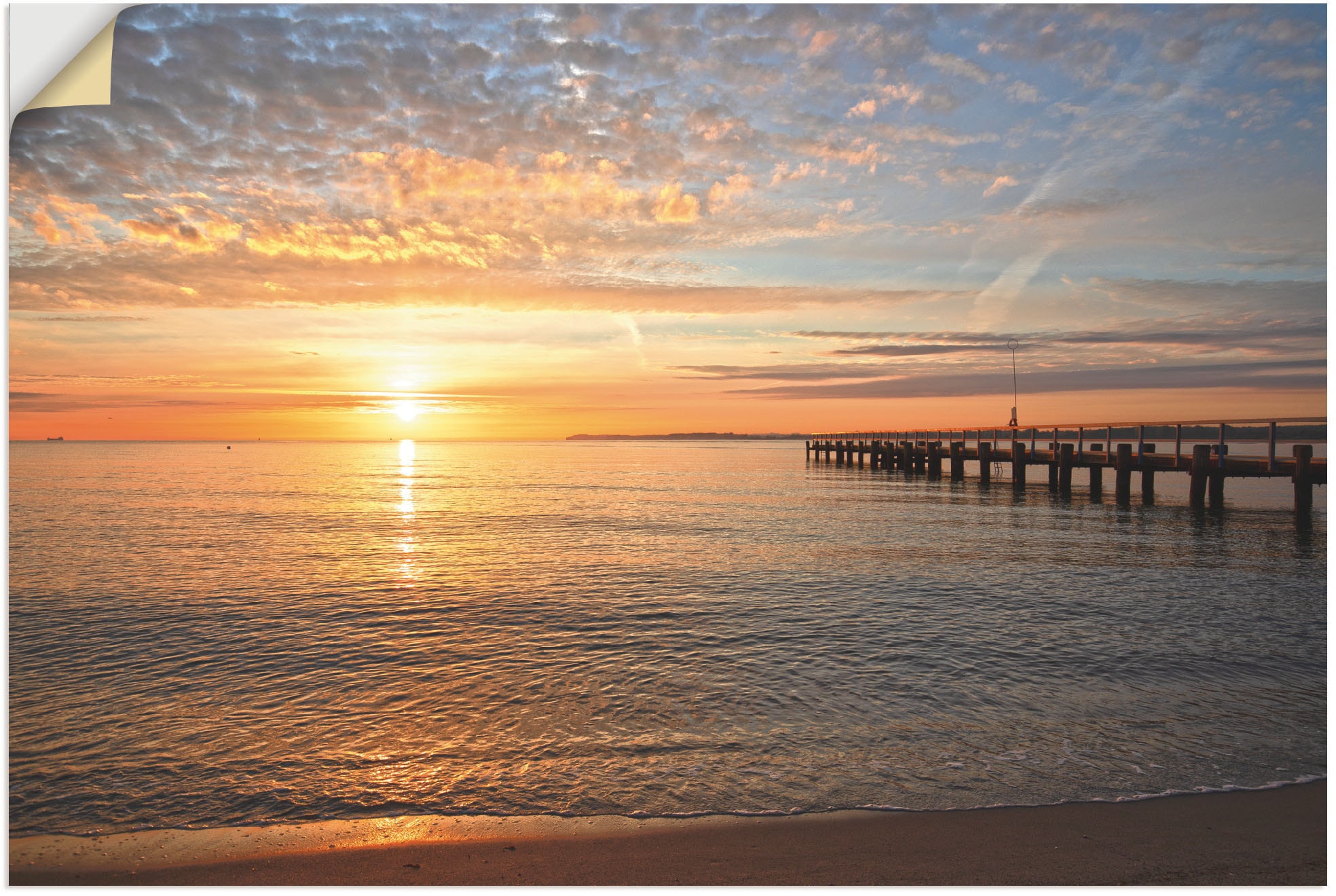 Artland Wandbild »Früh morgens an der Ostsee«, Bilder vom Sonnenuntergang & -aufgang, (1 St.), als Alubild, Outdoorbild, Leinwandbild, Poster, Wandaufkleber