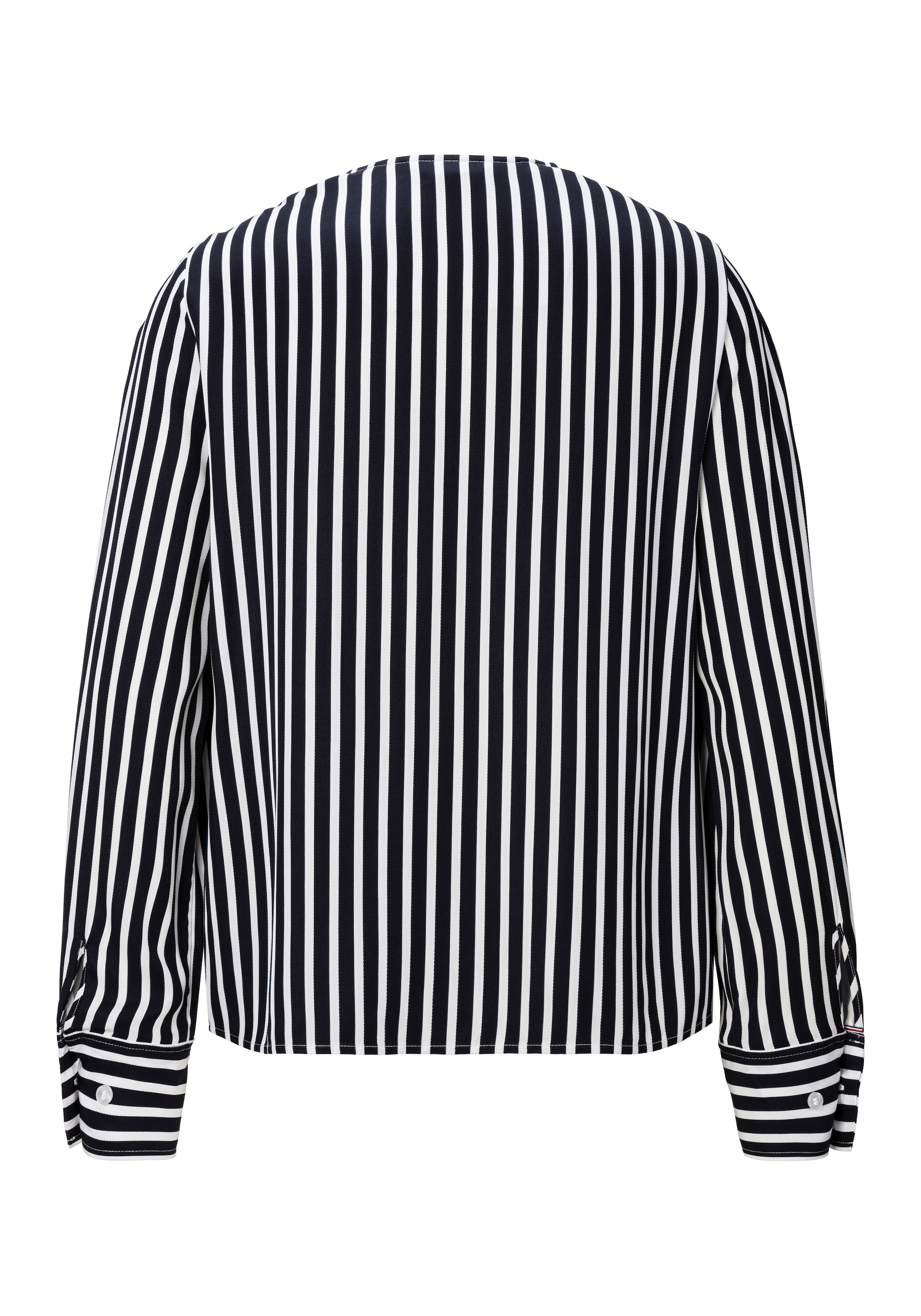 Tommy Hilfiger Langarmbluse »FLUID STRIPE V-NECK LS BLOUSE«, Im mocischem Streifen