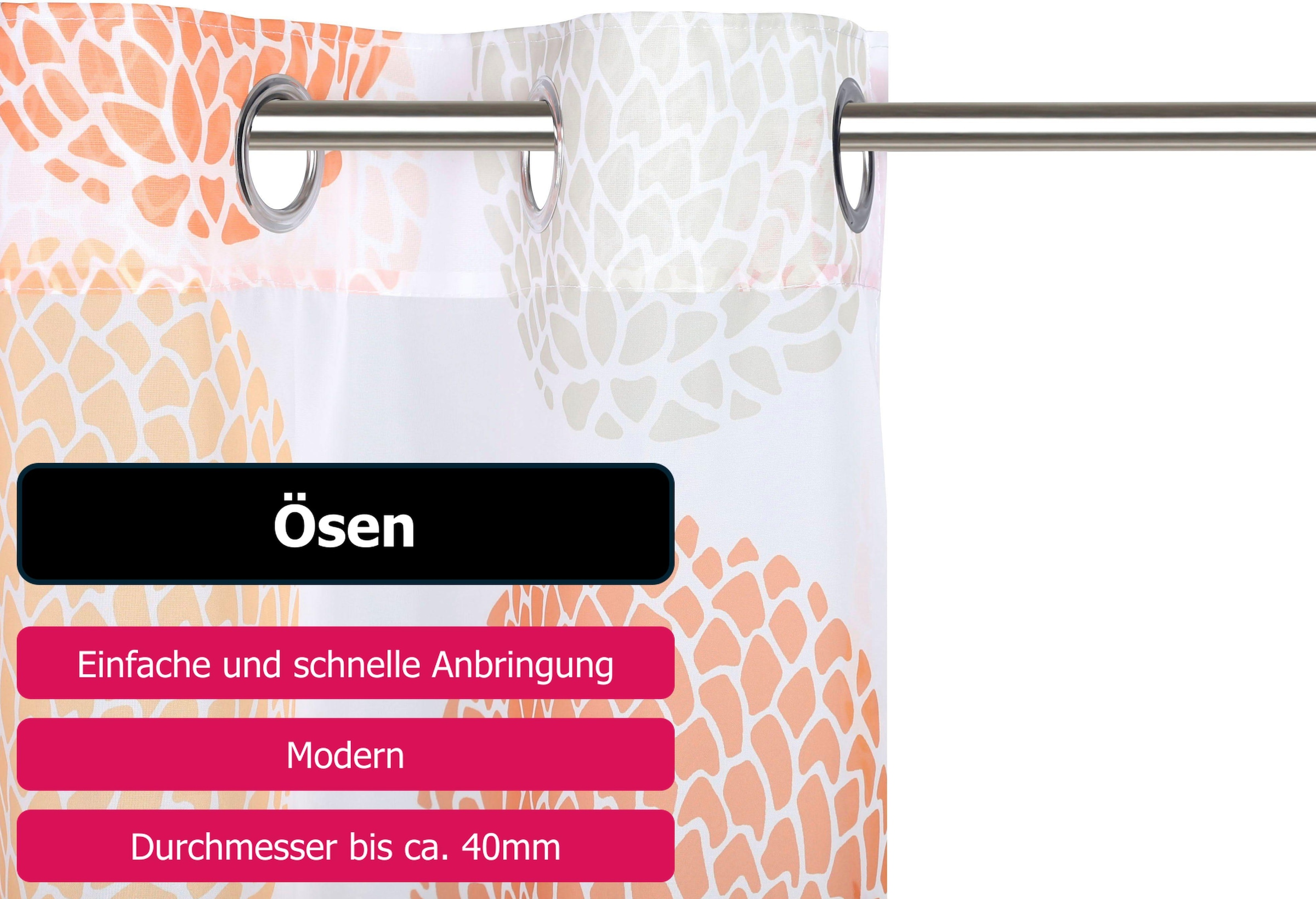 my home Gardine »BELEM«, (1 St.), 1 Schal, Polyester, Kreise