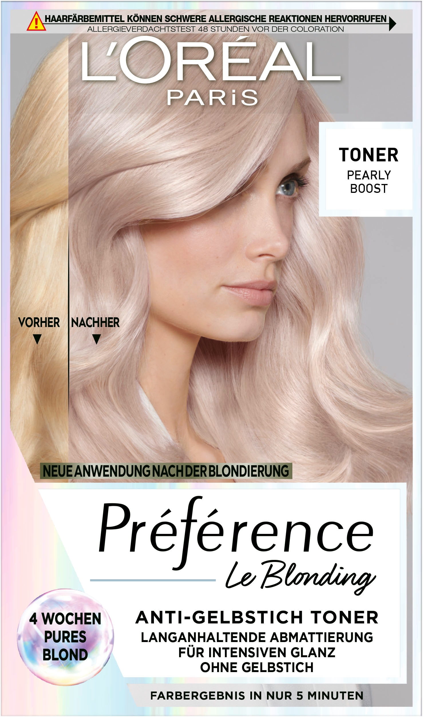 L'ORÉAL PARIS Coloration »Préférence Le Blonding Toner«, mit pflegender Formel