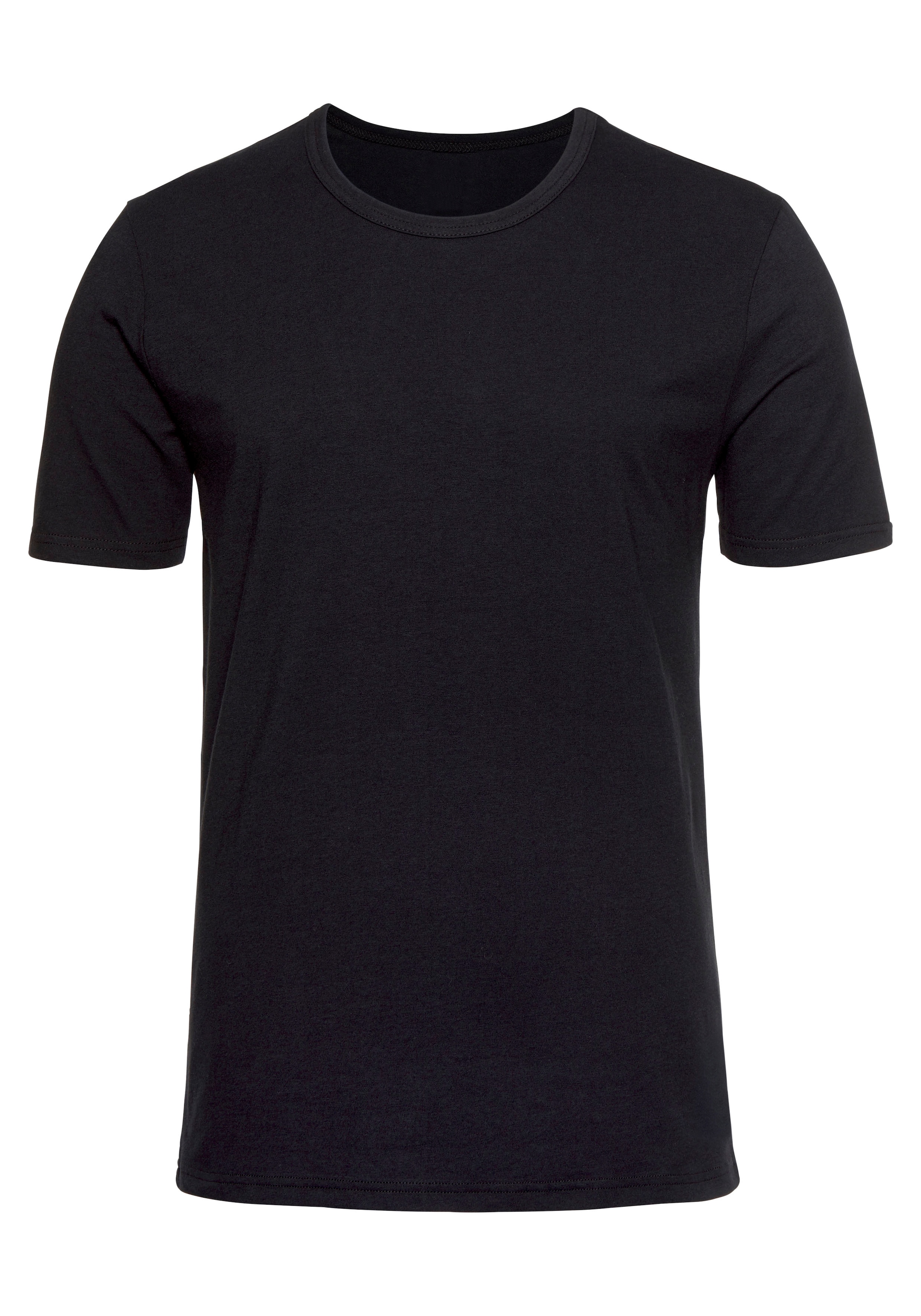 H.I.S T-Shirt, (2er-Pack), mit bei Rundhalsausschnitt Unterziehshirt perfekt als