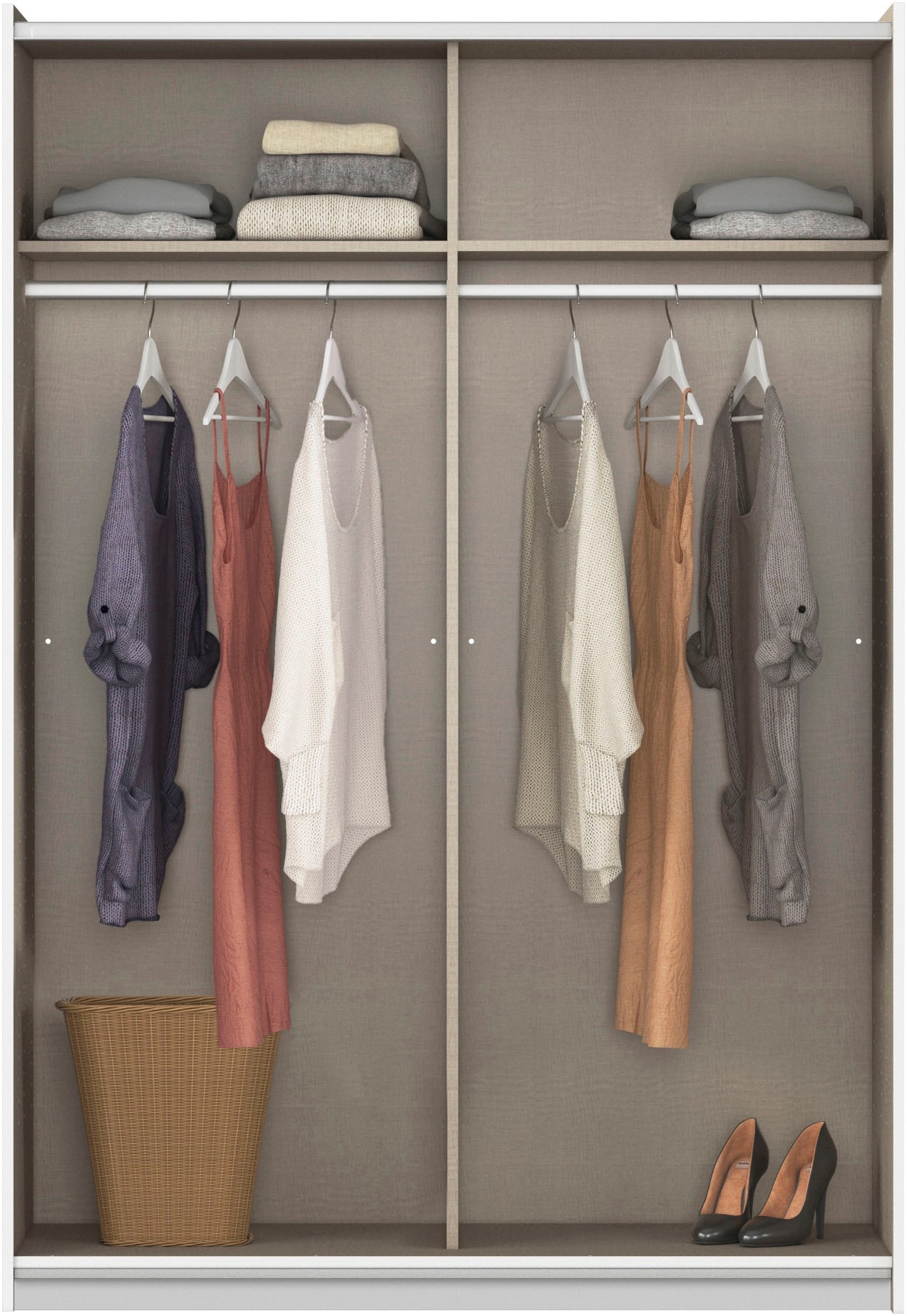 rauch Schwebetürenschrank »Subito Kleiderschrank Bestseller« Schlafzimmerschrank Garderobe mit 4 Glaselementen