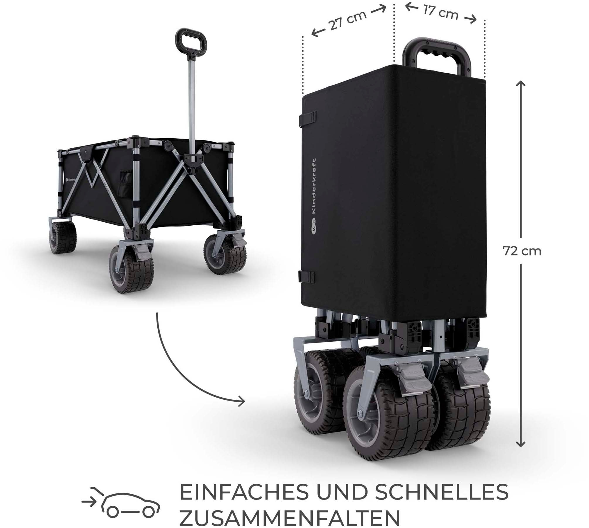 Kinderkraft Bollerwagen »ROLLSTER« faltbar