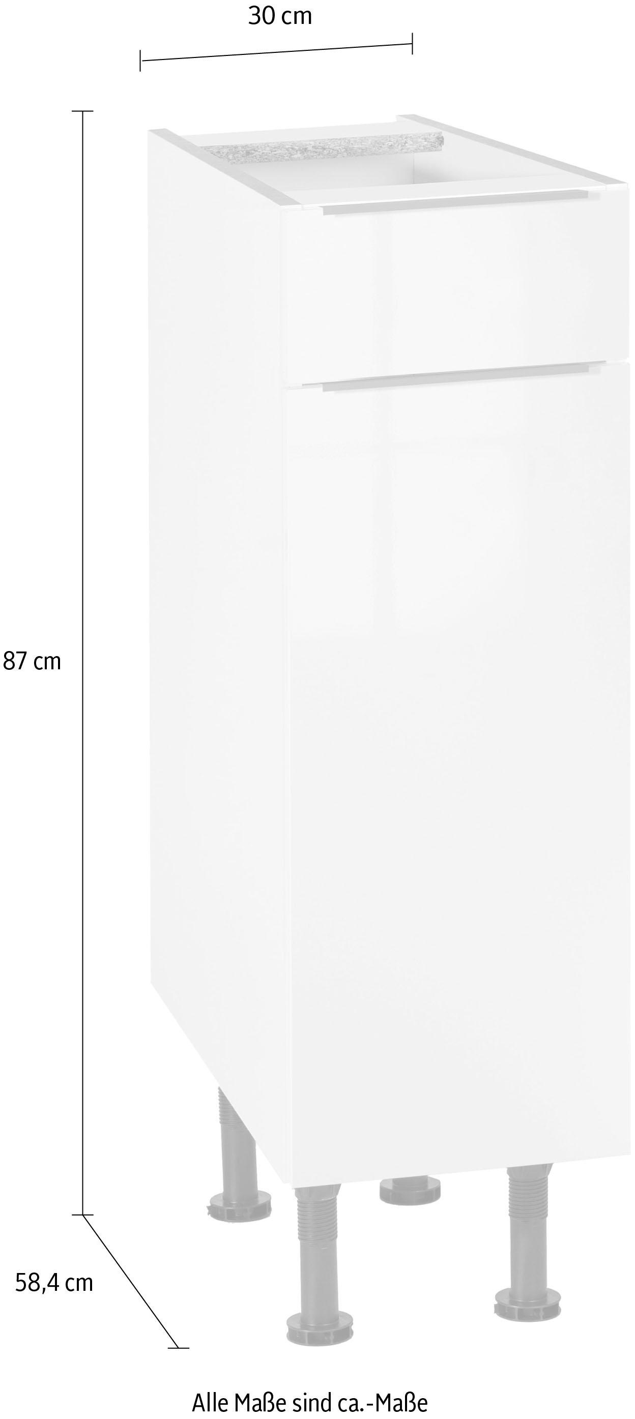 OPTIFIT Unterschrank »Tara« mit Vollauszug und Soft-Close-Funktion, Breite 30 cm